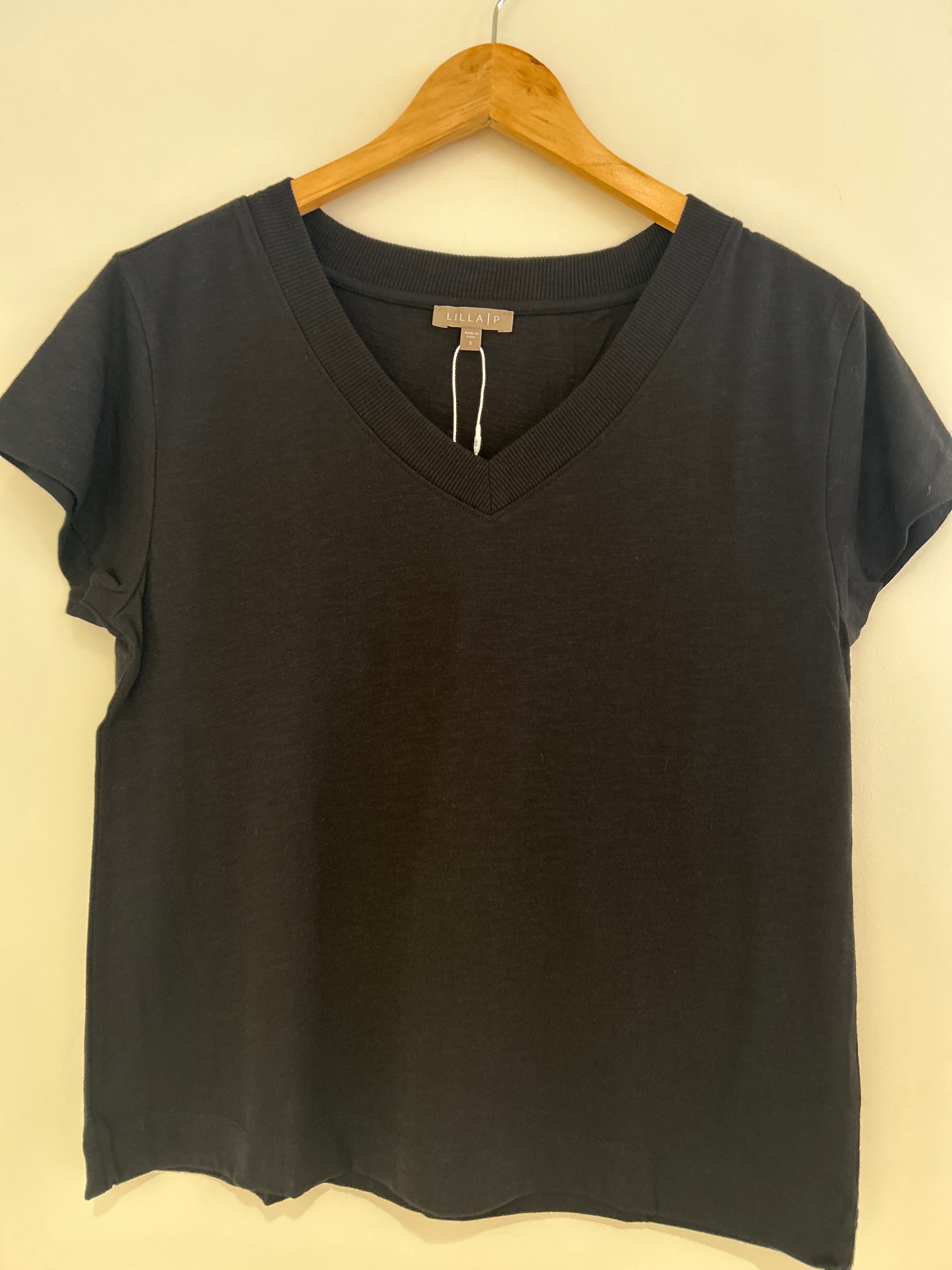 Lilla P Short Sleeve V Neck Tee