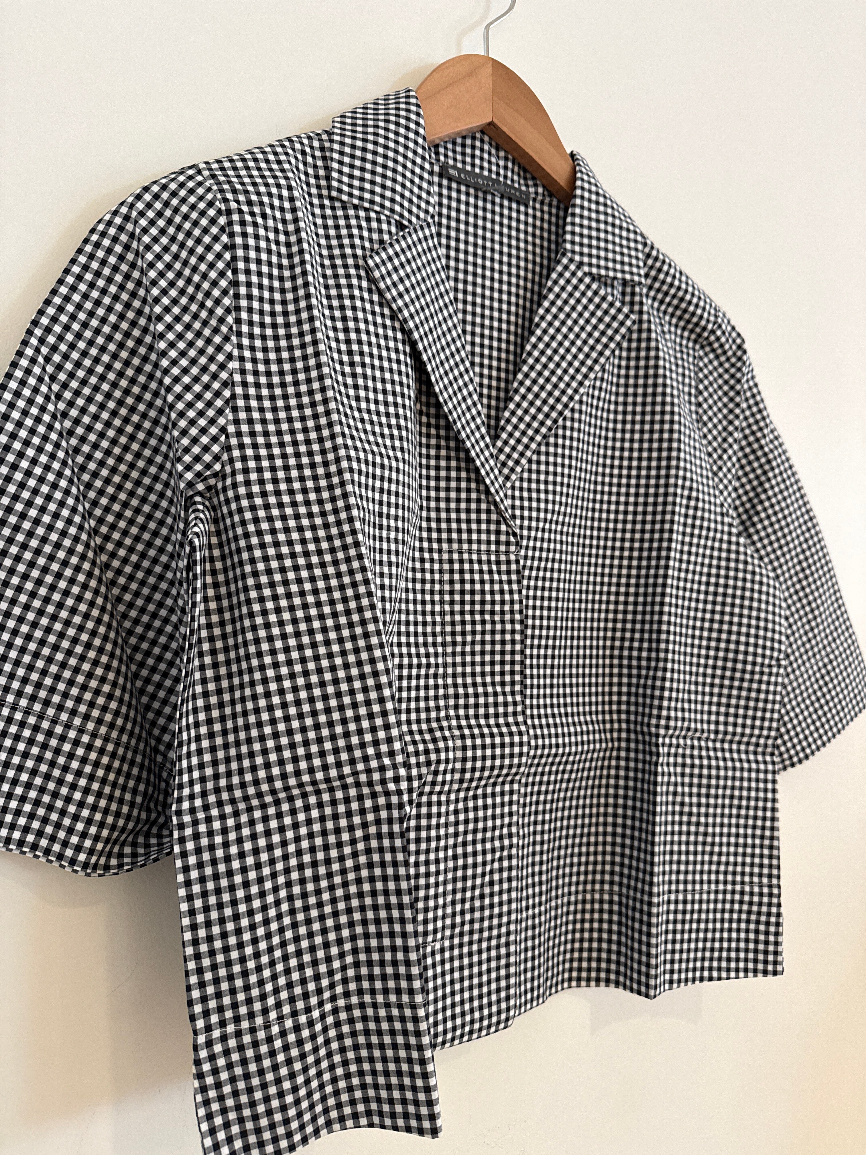 Elliott Lauren Black & White Checked Top