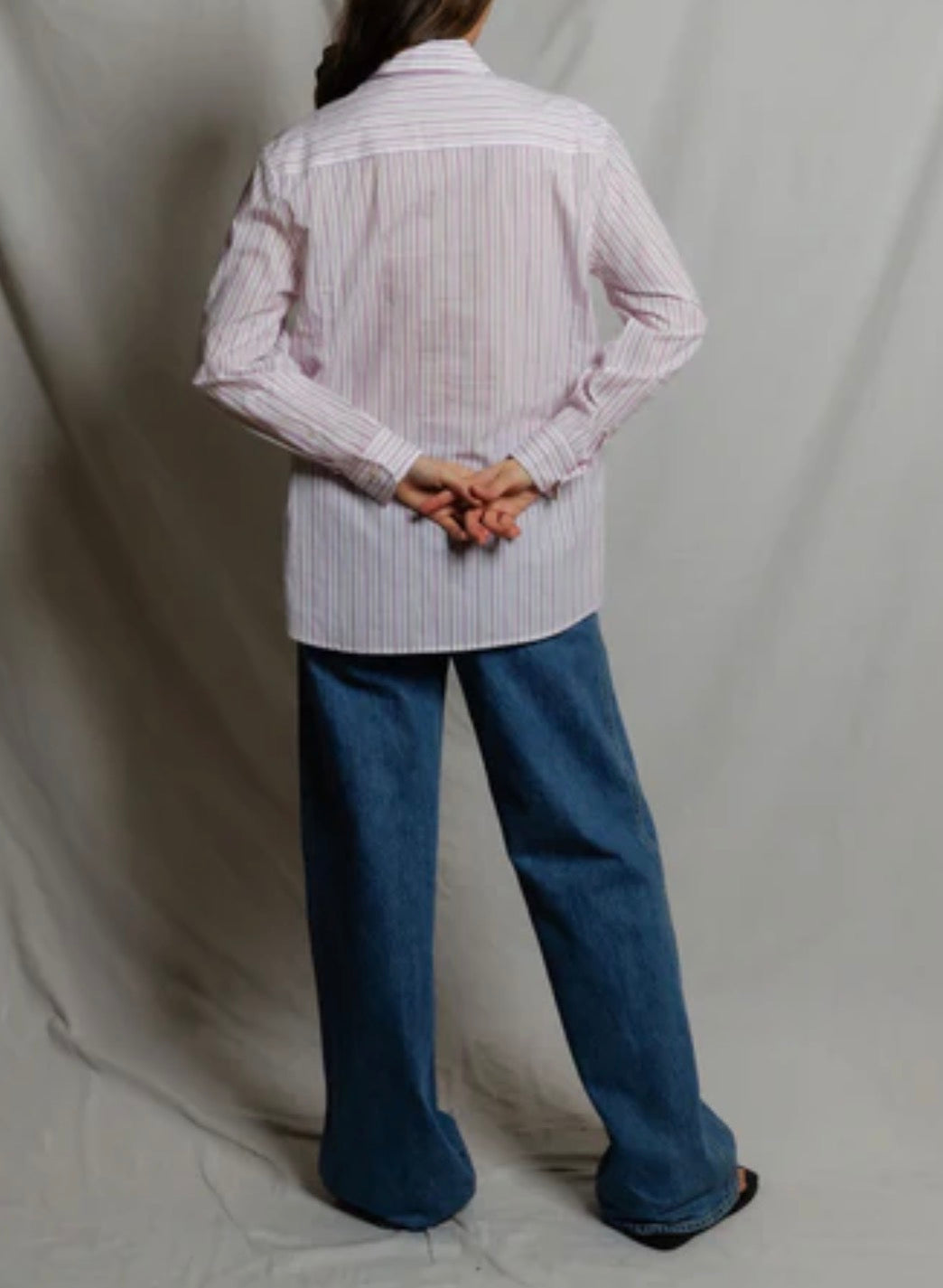 Perfect White Tee Avalon Blouse Violet Stripe