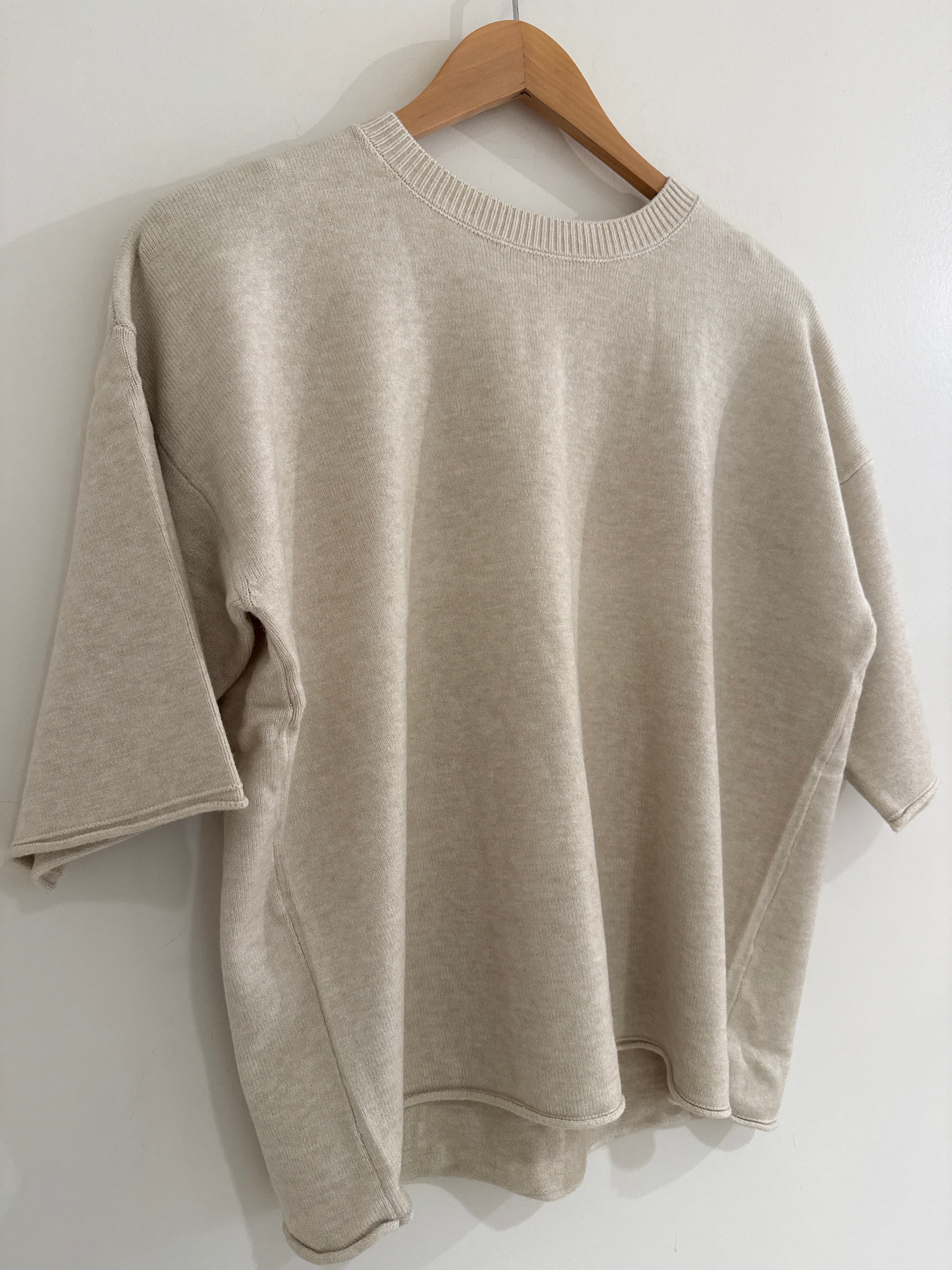 RR Oversized Short Sleeve Knit Sweater