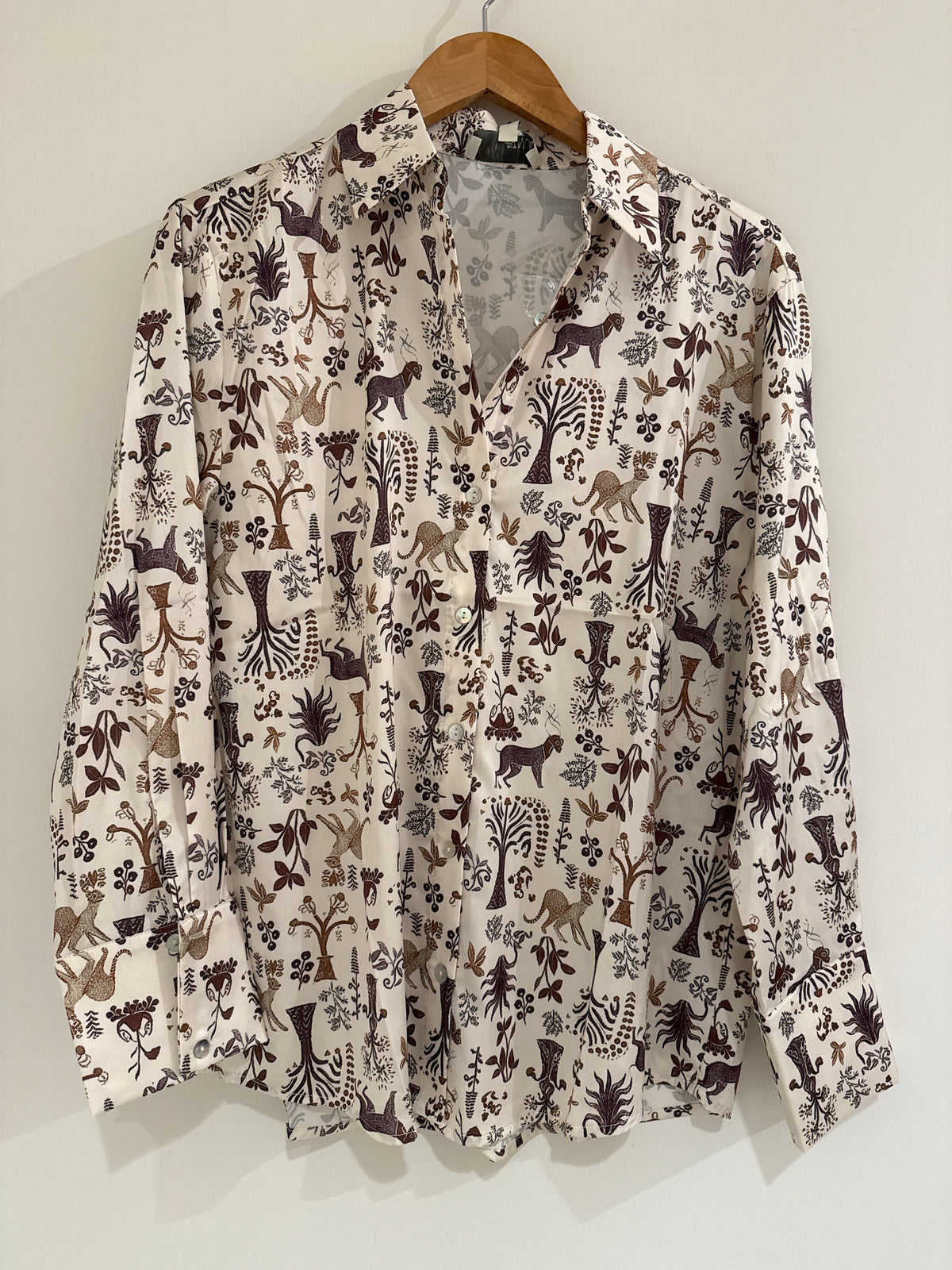 RR Satin Botanical Print Shirt