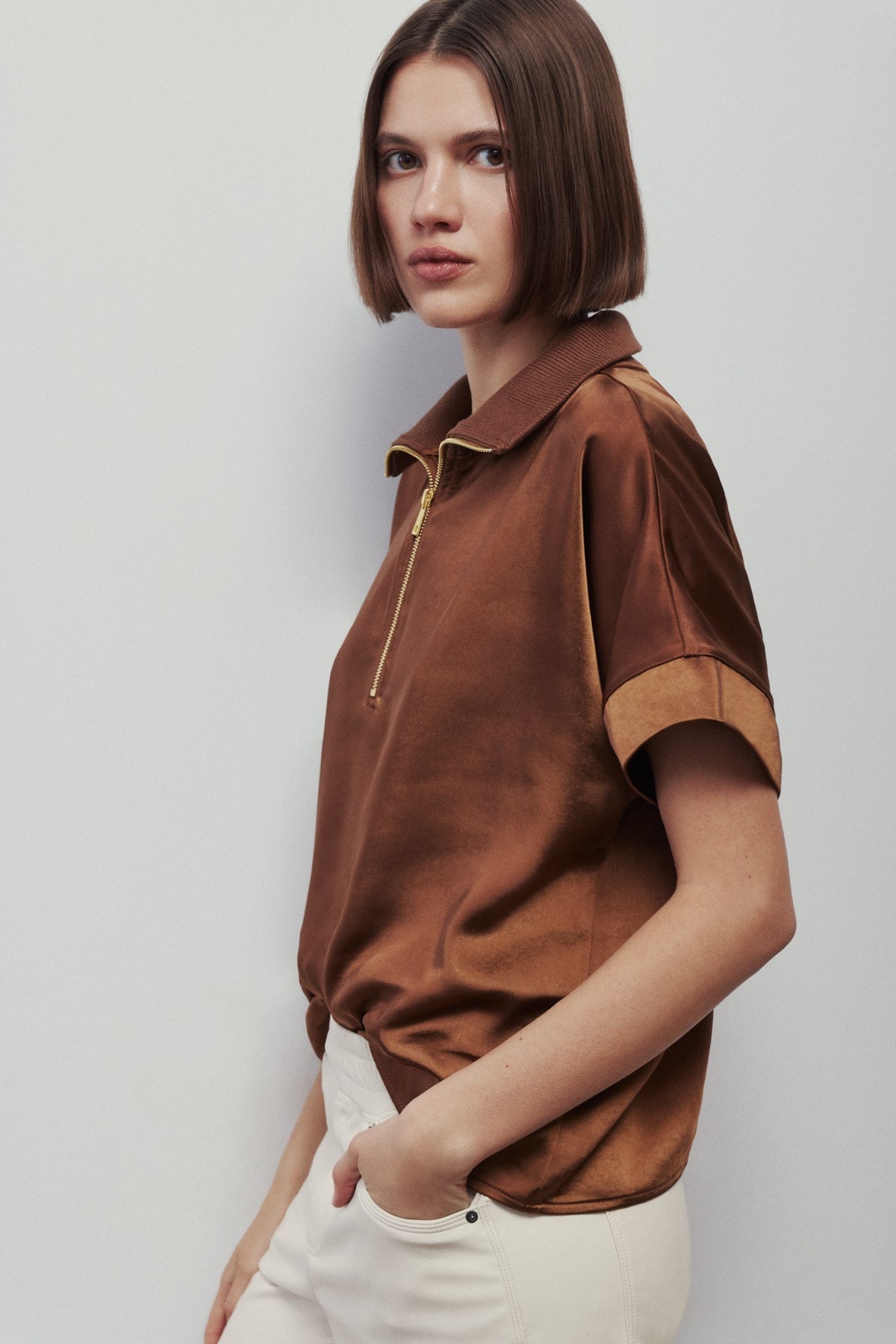 Melissa Nepton Hera Top Chestnut