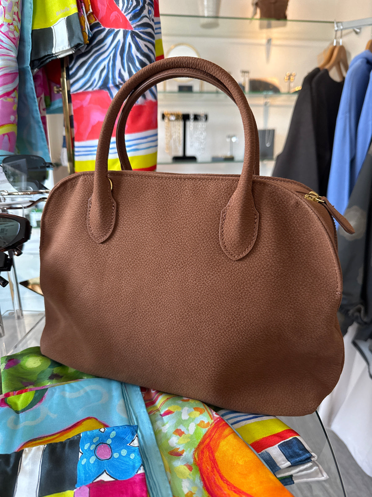 RR Georgette Top Handle Satchel Chestnut