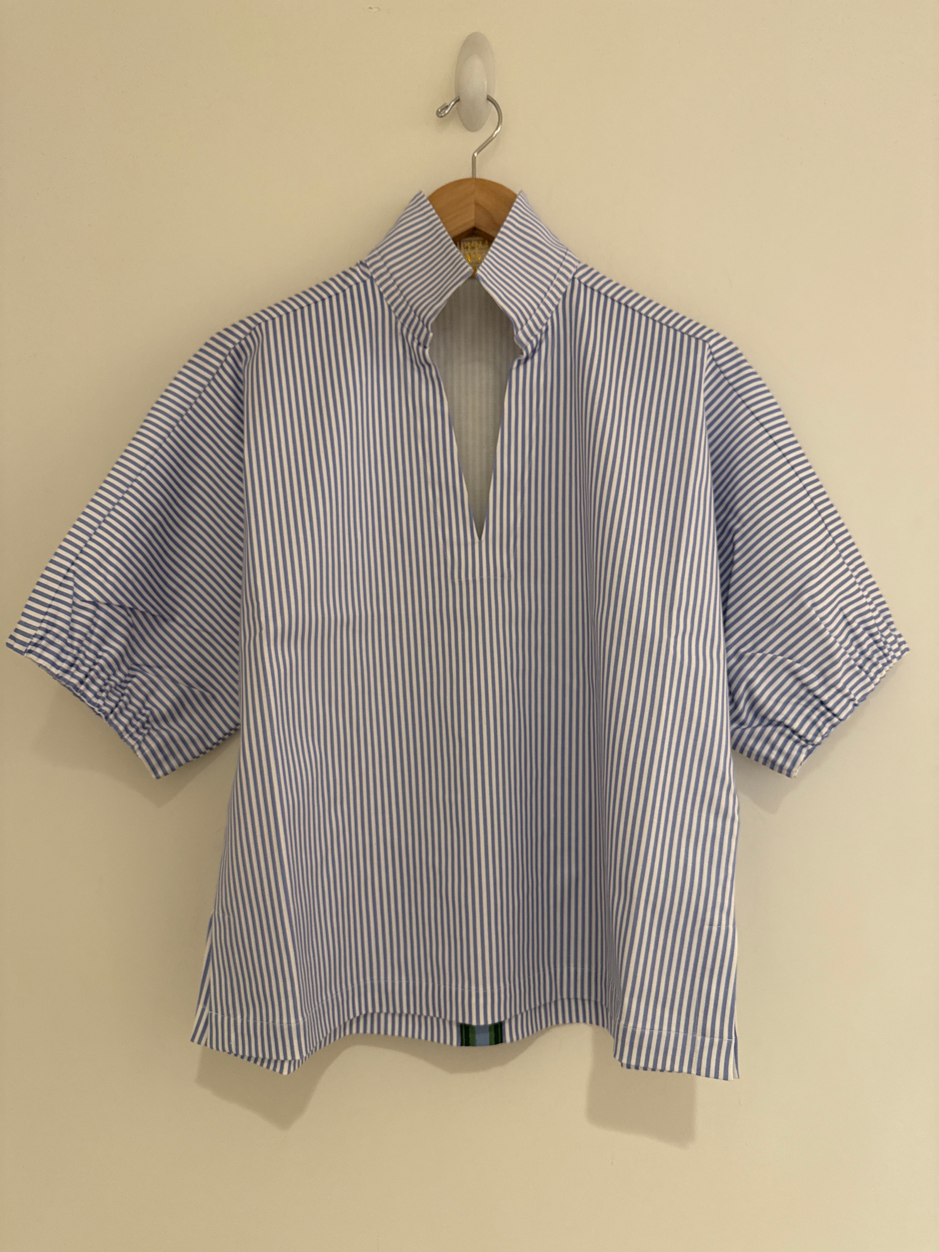 Emily McCarthy Poppy Top Blue Stripe