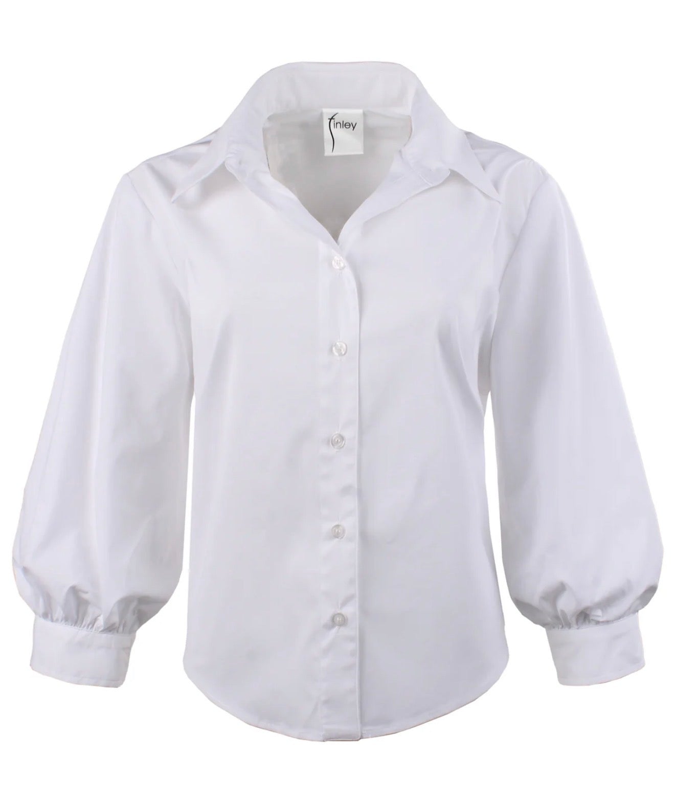 Finley Cora Shirt White Poplin