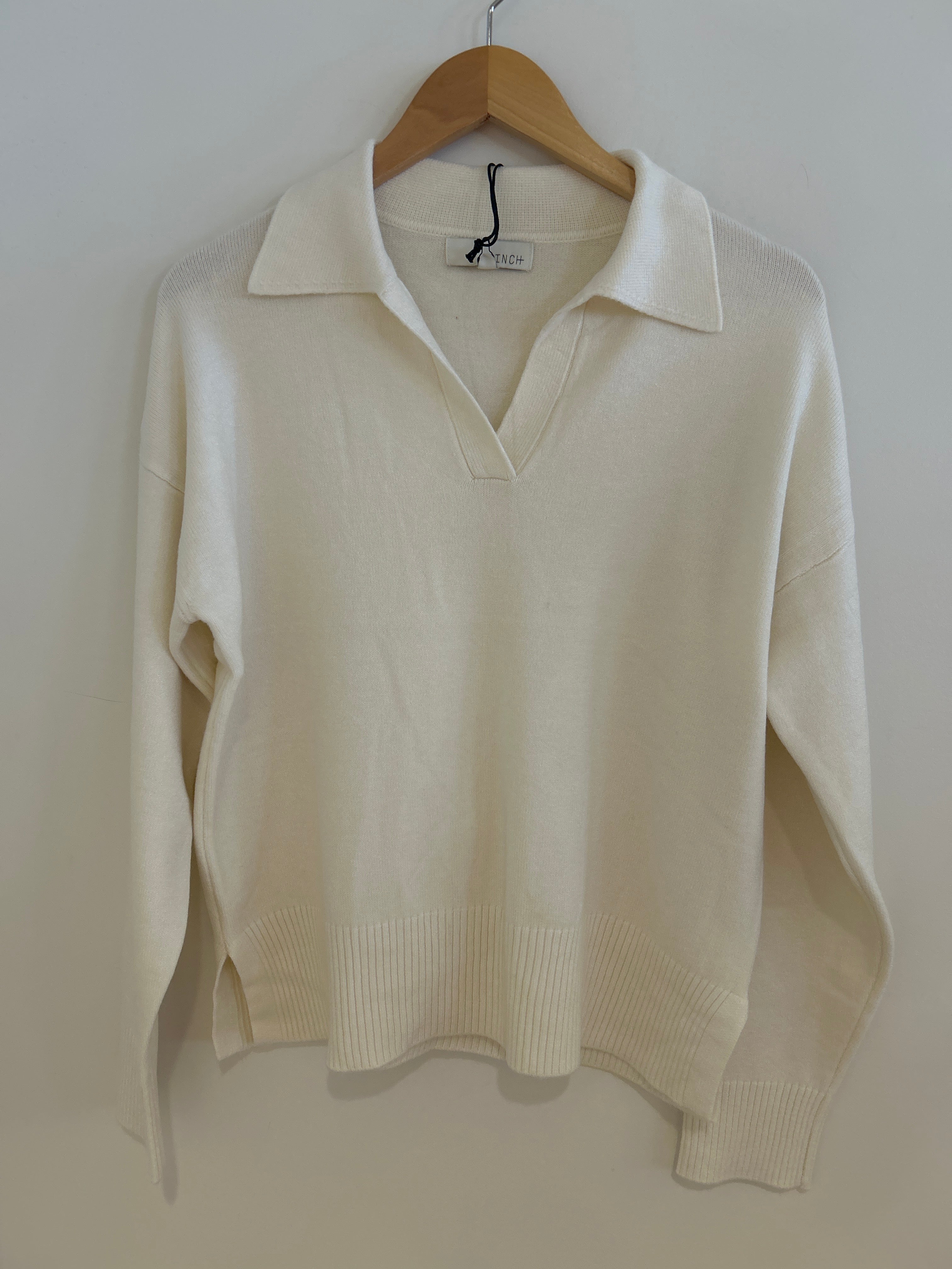 Polo Collar Sweater Cream
