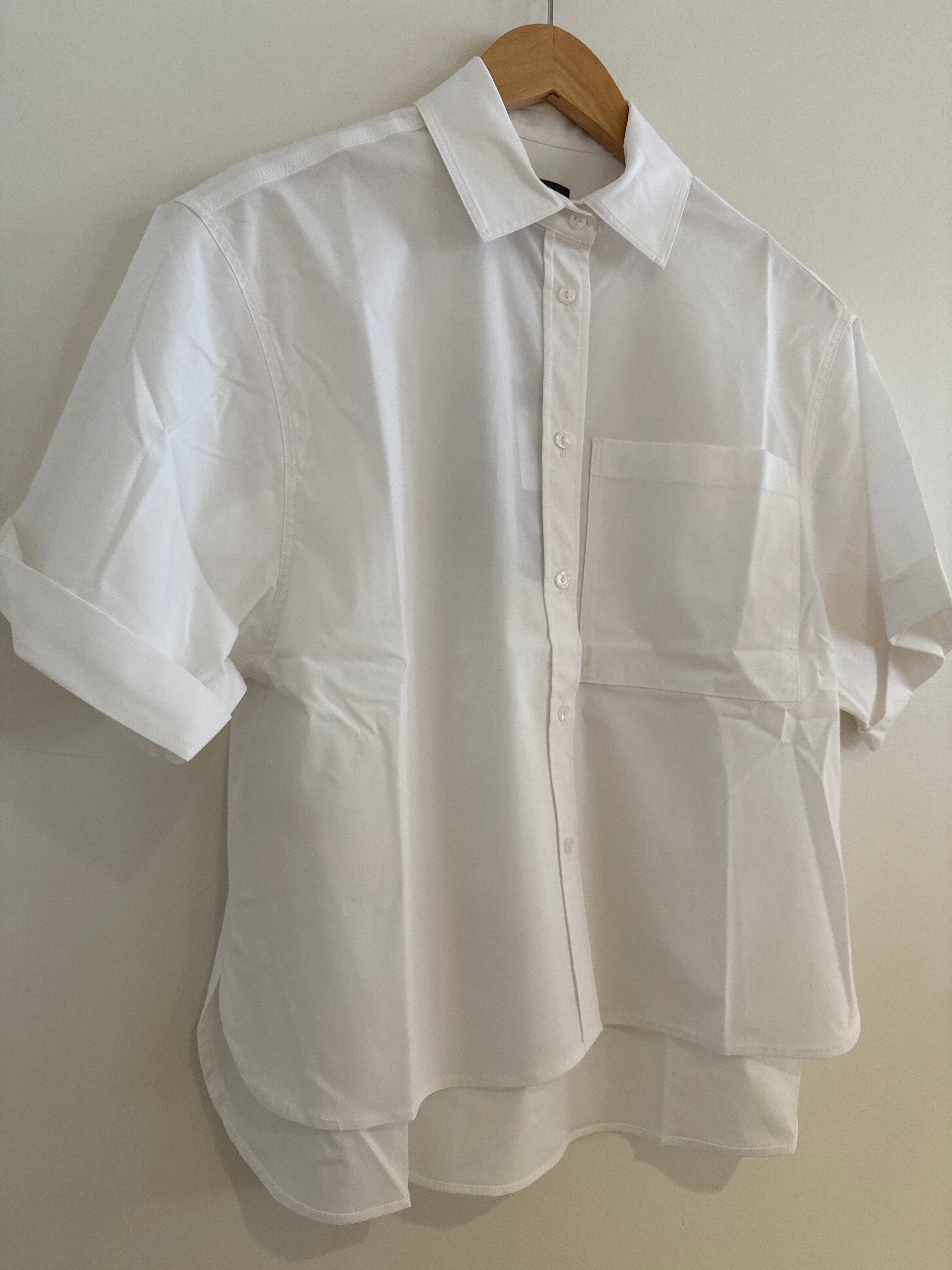 Lysse Oversized Cropped Shirt White