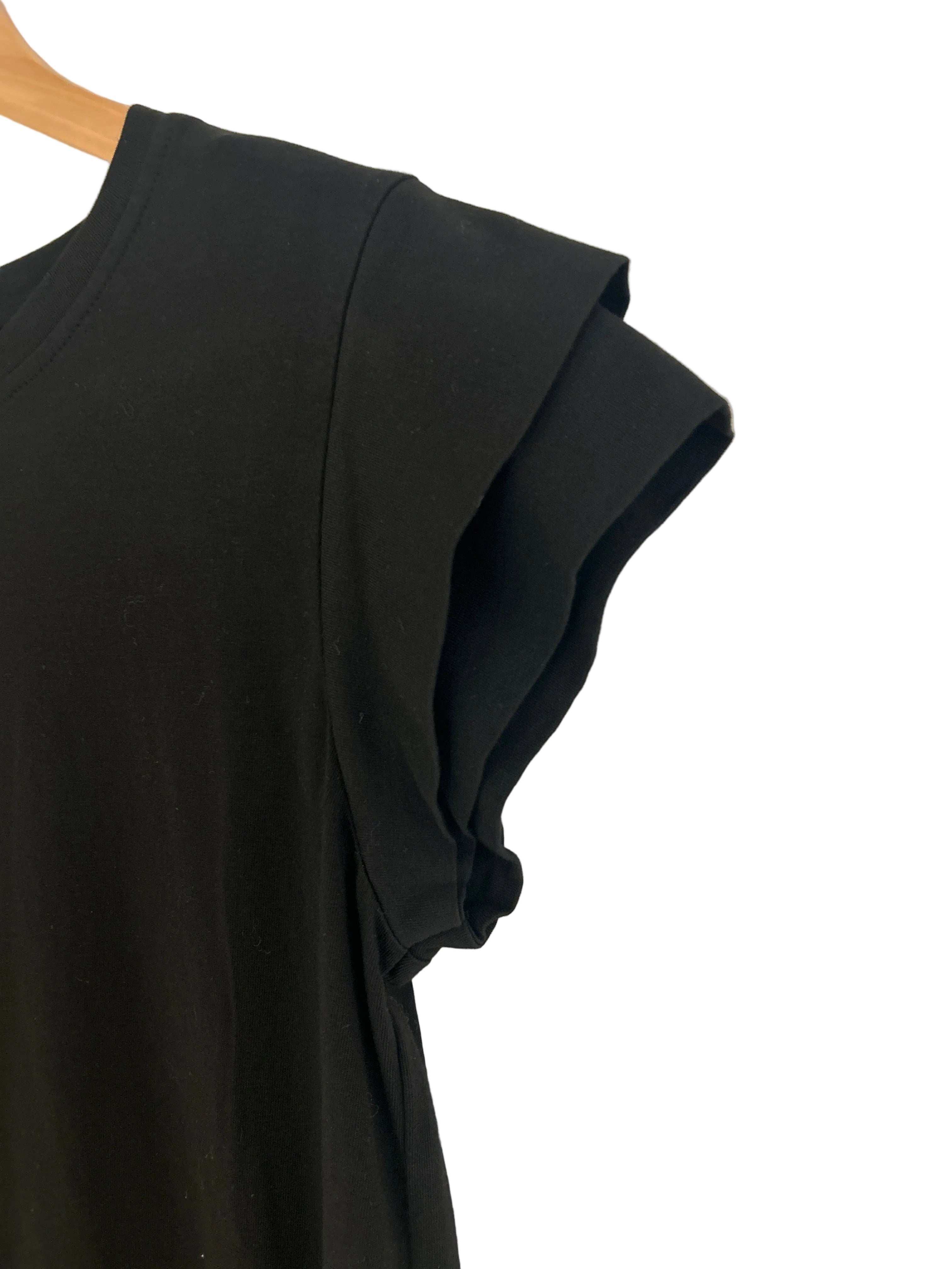 Suzy D Flutter Sleeve Knit Midi Dress Black