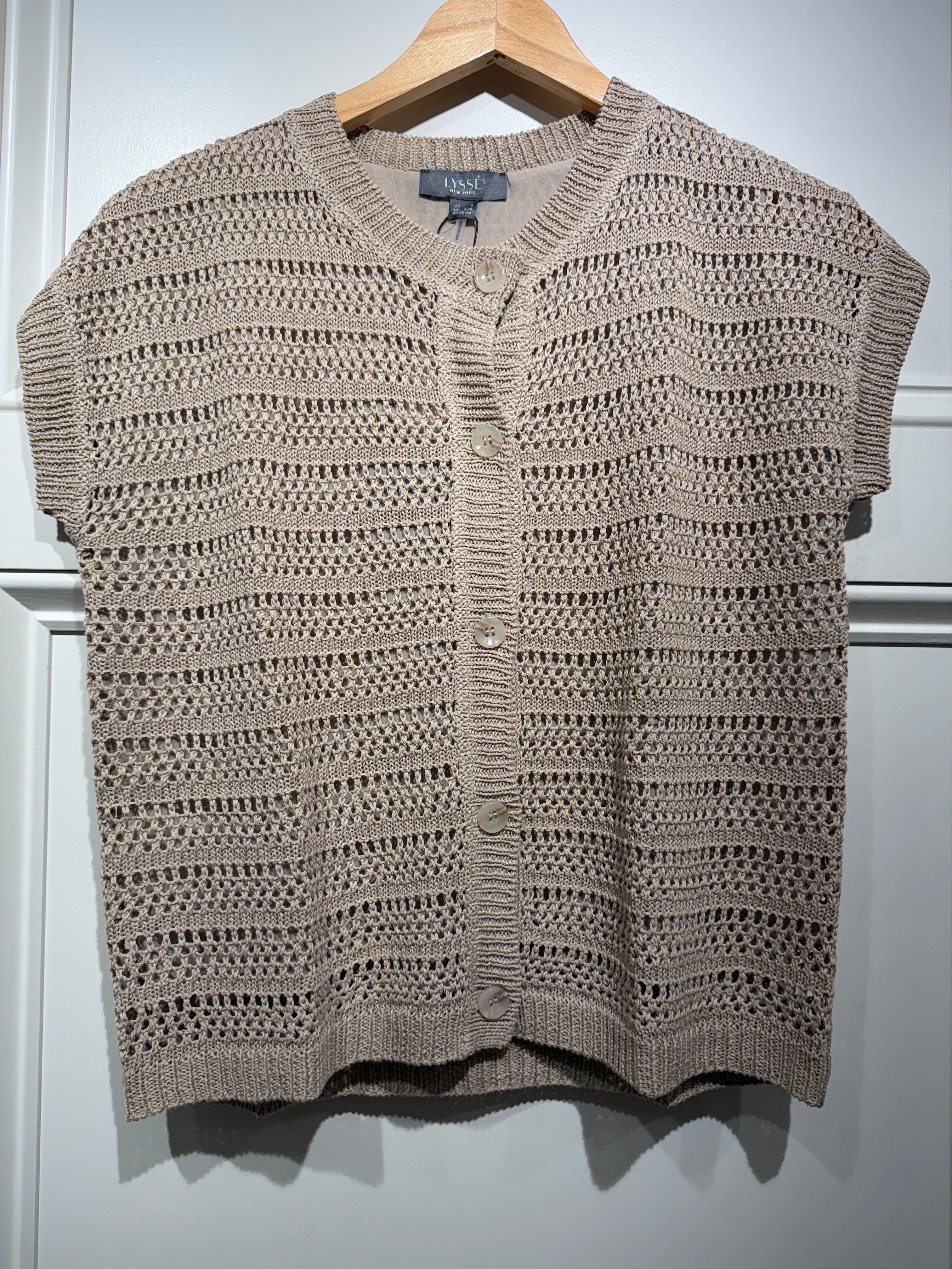 Lysse Brisa Linen Mesh Cardigan