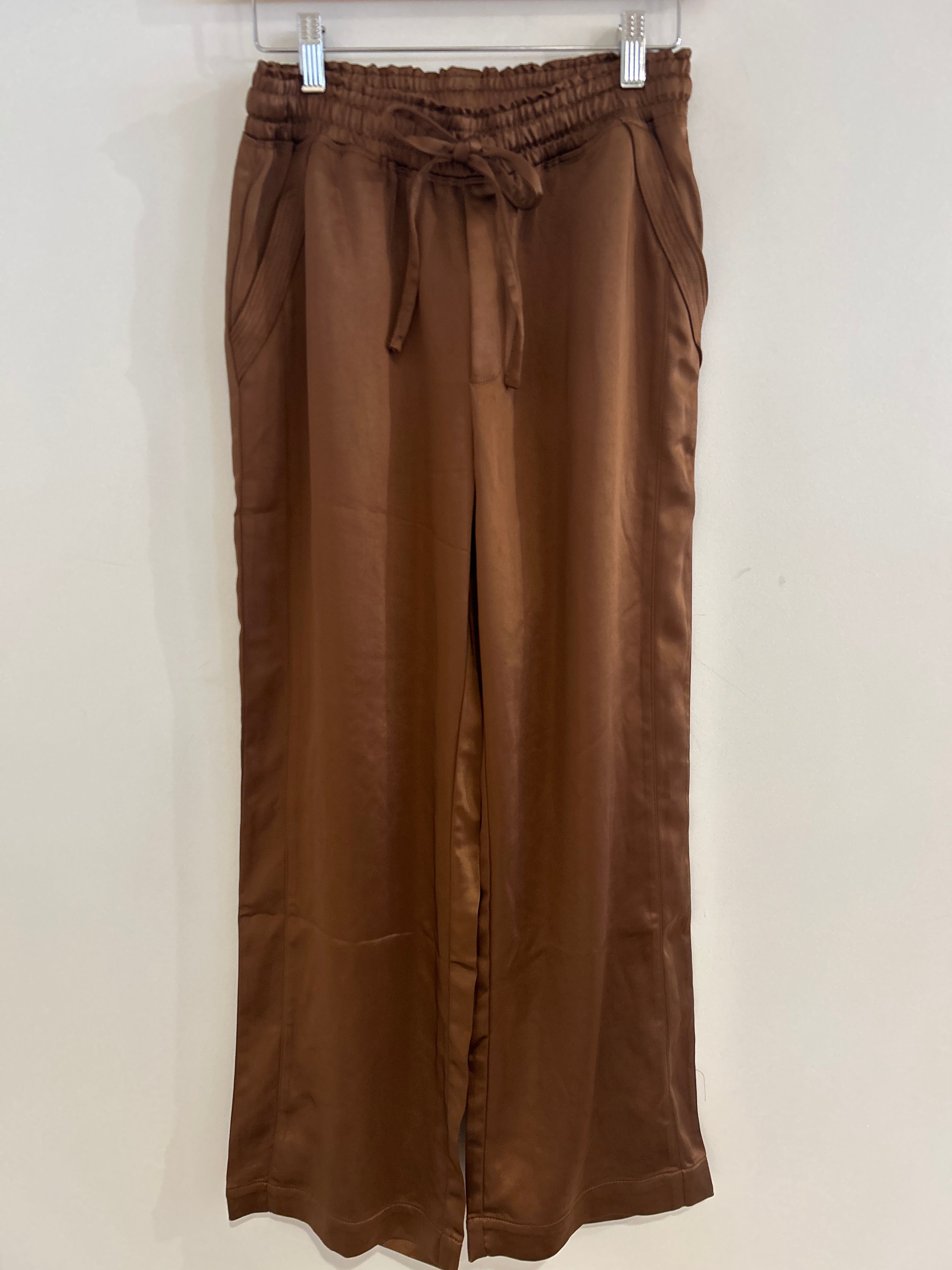 Melissa Nepton Collette Satin Pant Chestnut