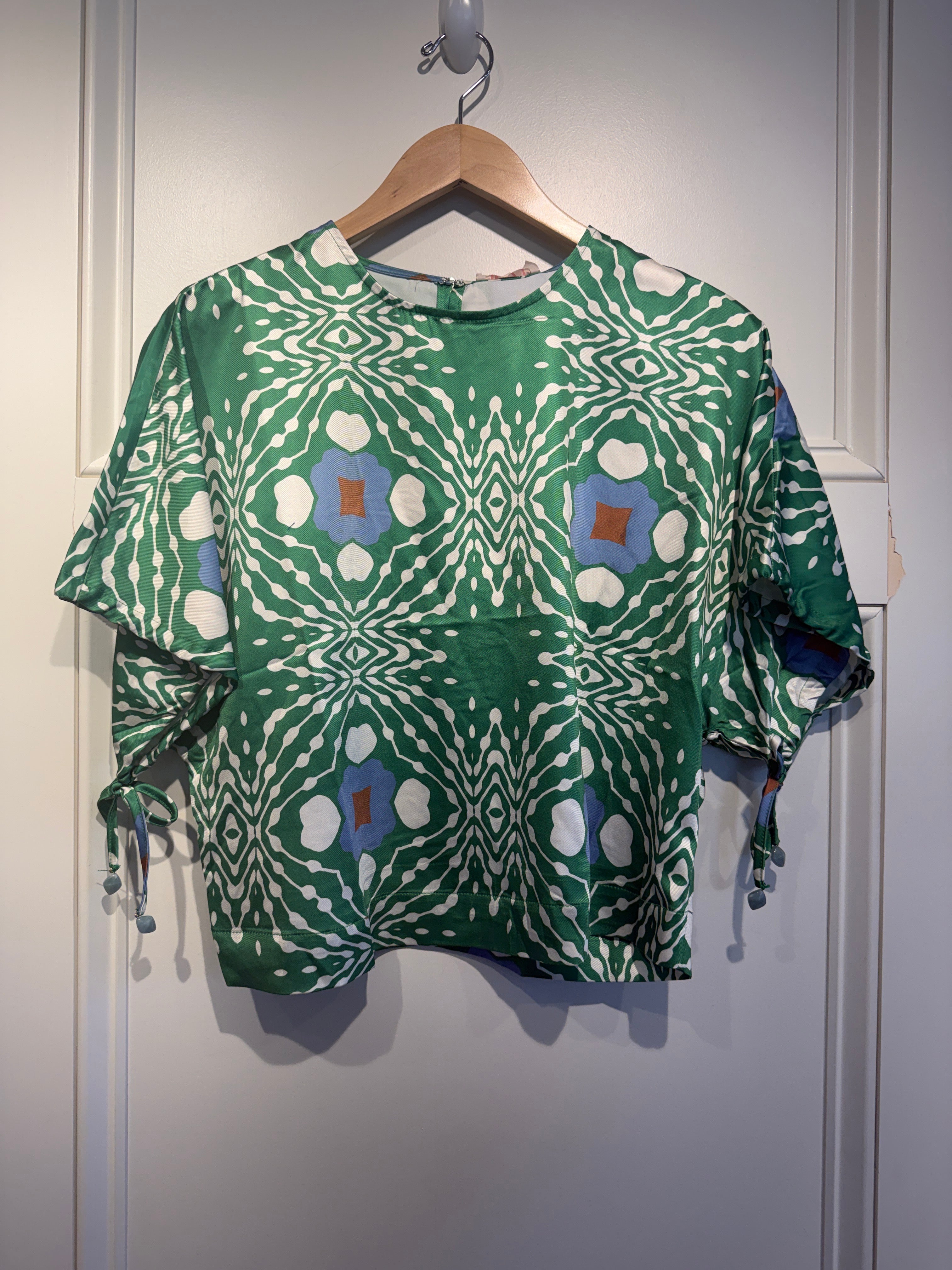 RR Emerald Green Print Top