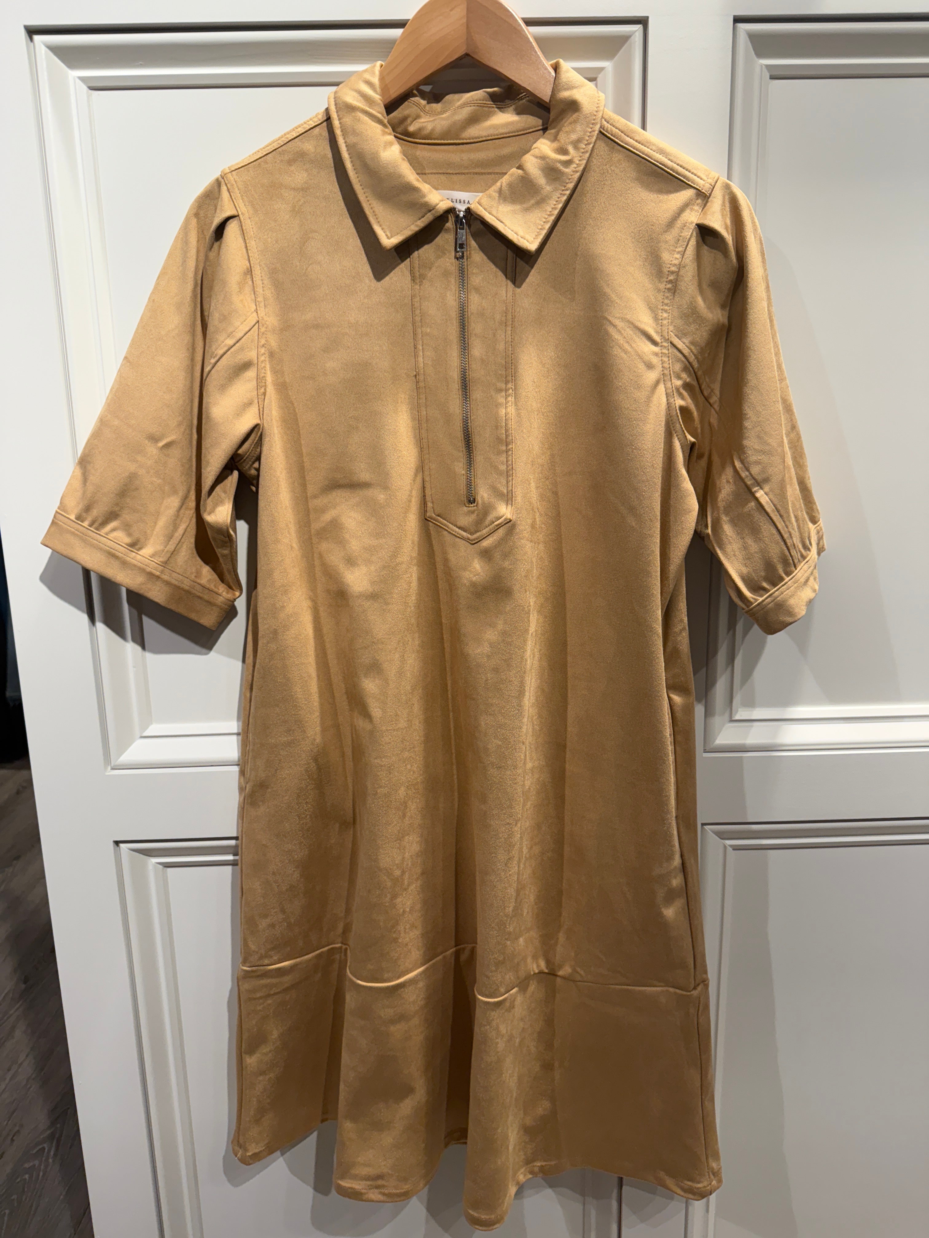 Melissa Nepton Suede Dress Caramel