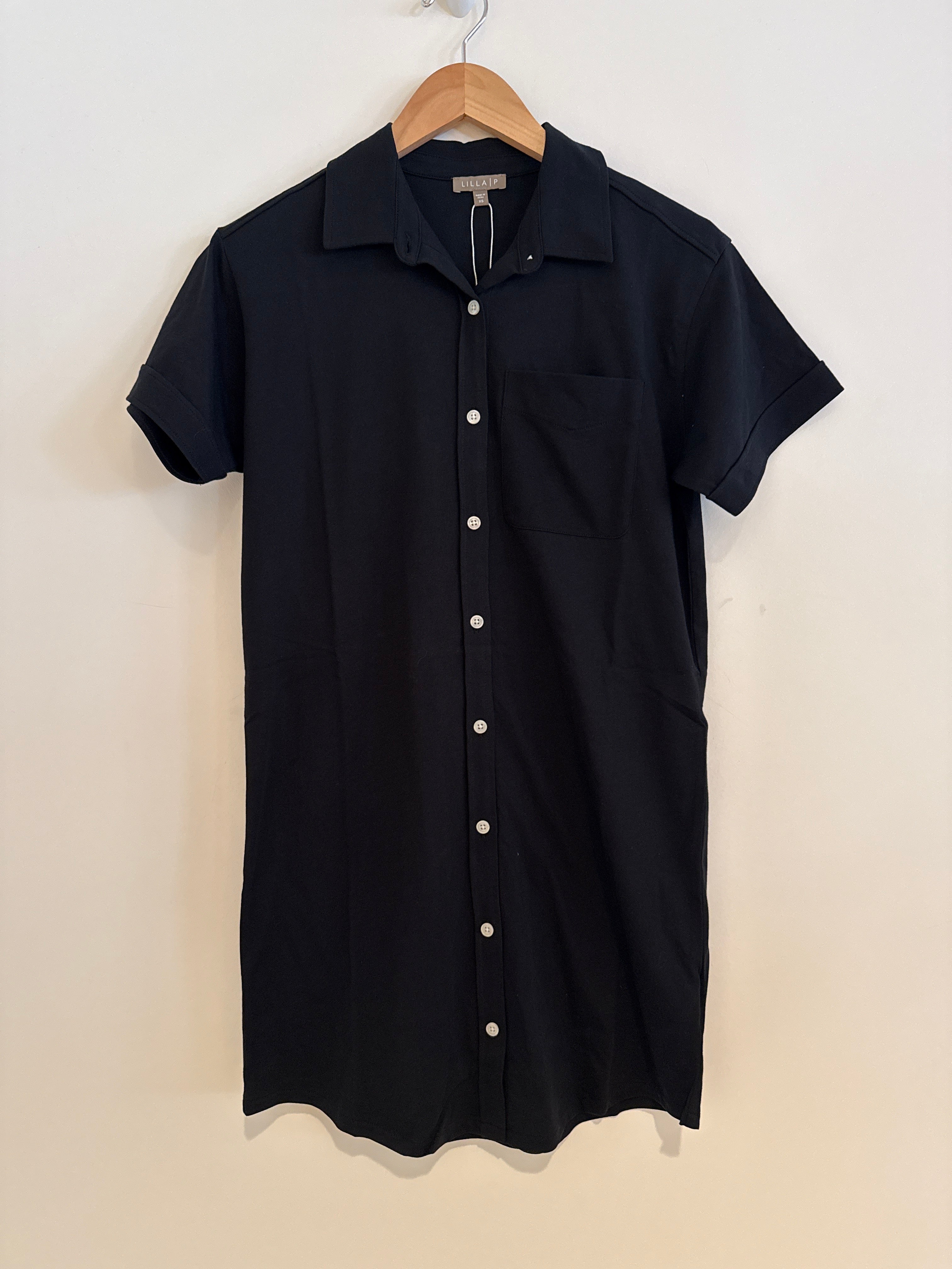Lilla P Easy Shirt Dress Black