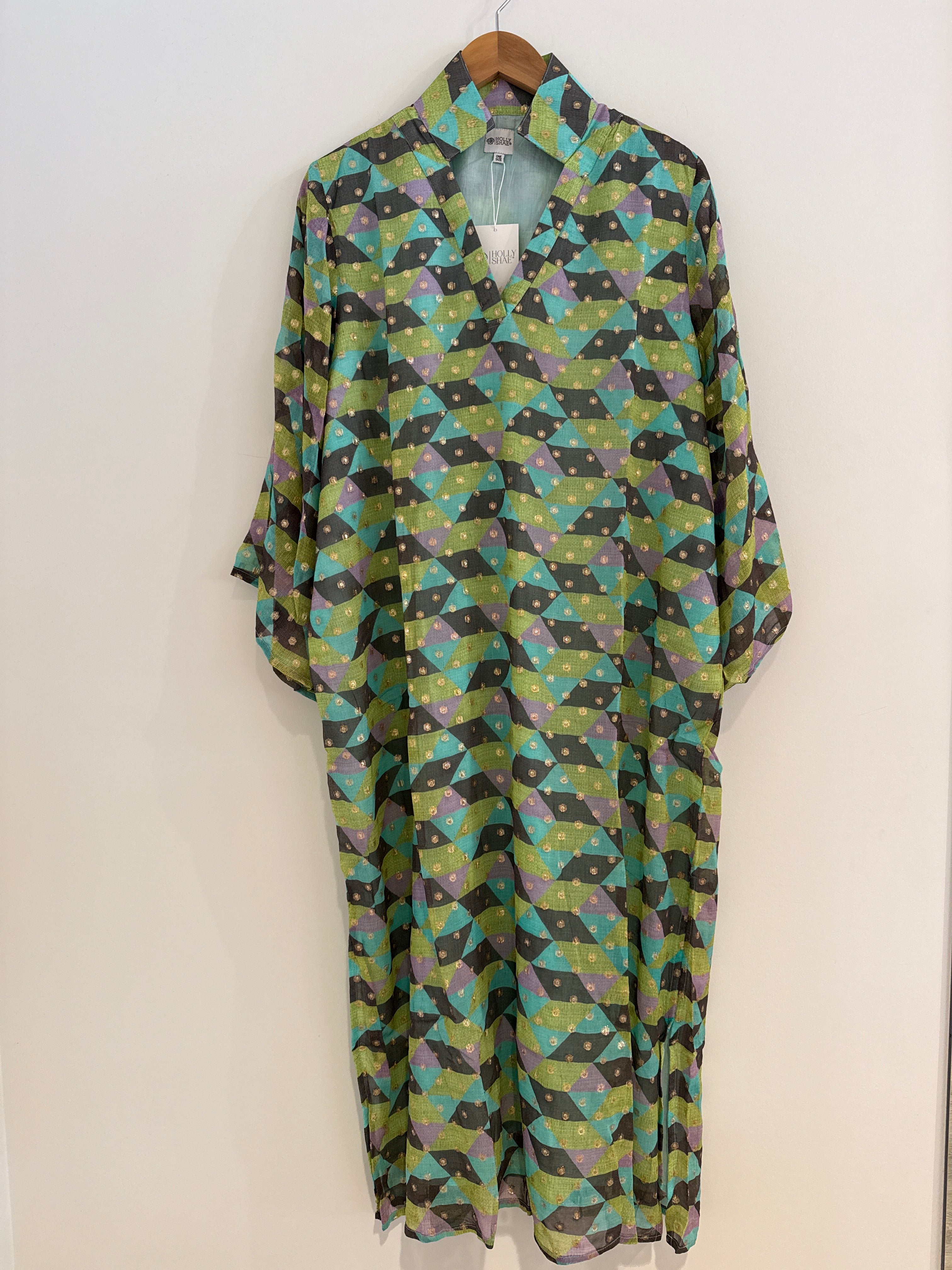 Holly Shae Maria Dress Grove Grid O/S