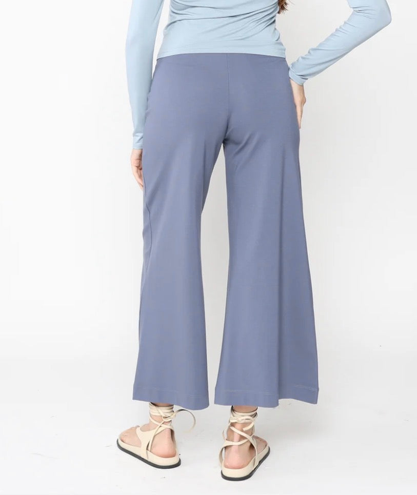 Ripley Rader Ponte Cropped Wide Leg Pant Sea Blue