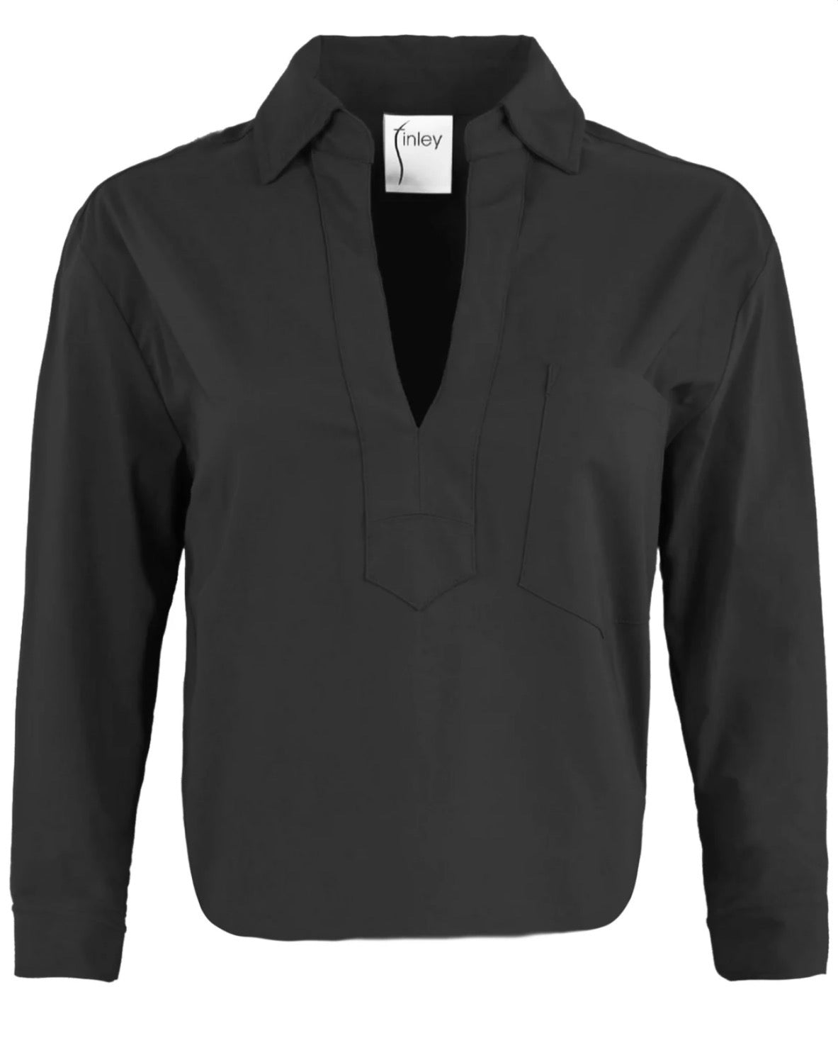 Finley Joni Popover Black Poplin