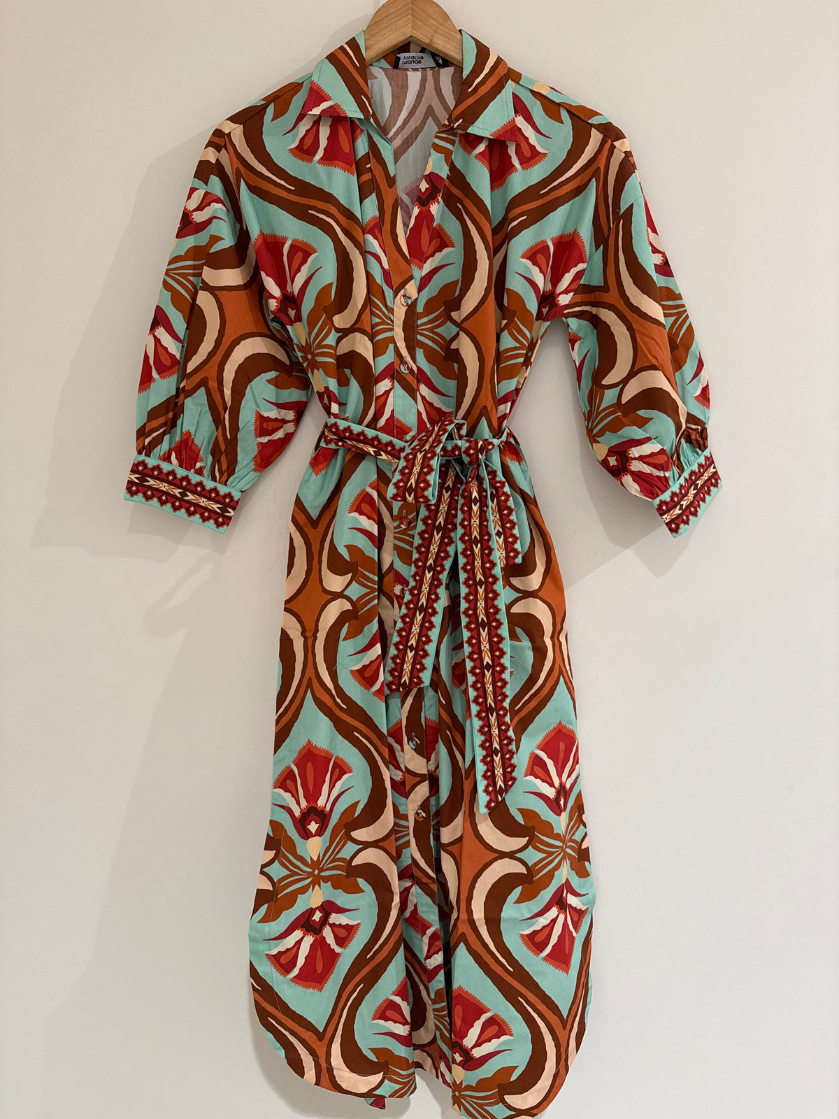 Maude Vivant Olivia Dress Geo Mint