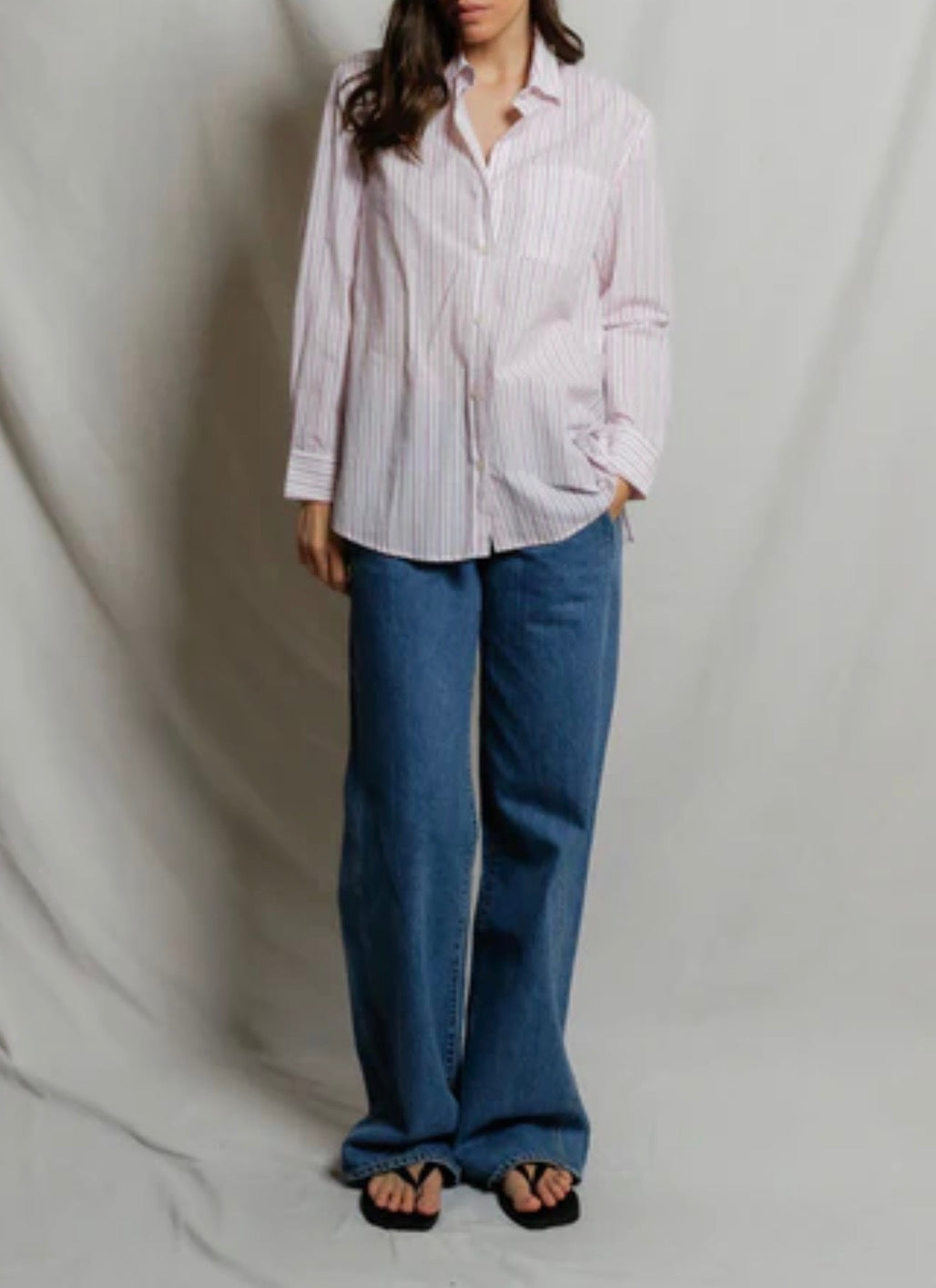 Perfect White Tee Avalon Blouse Violet Stripe