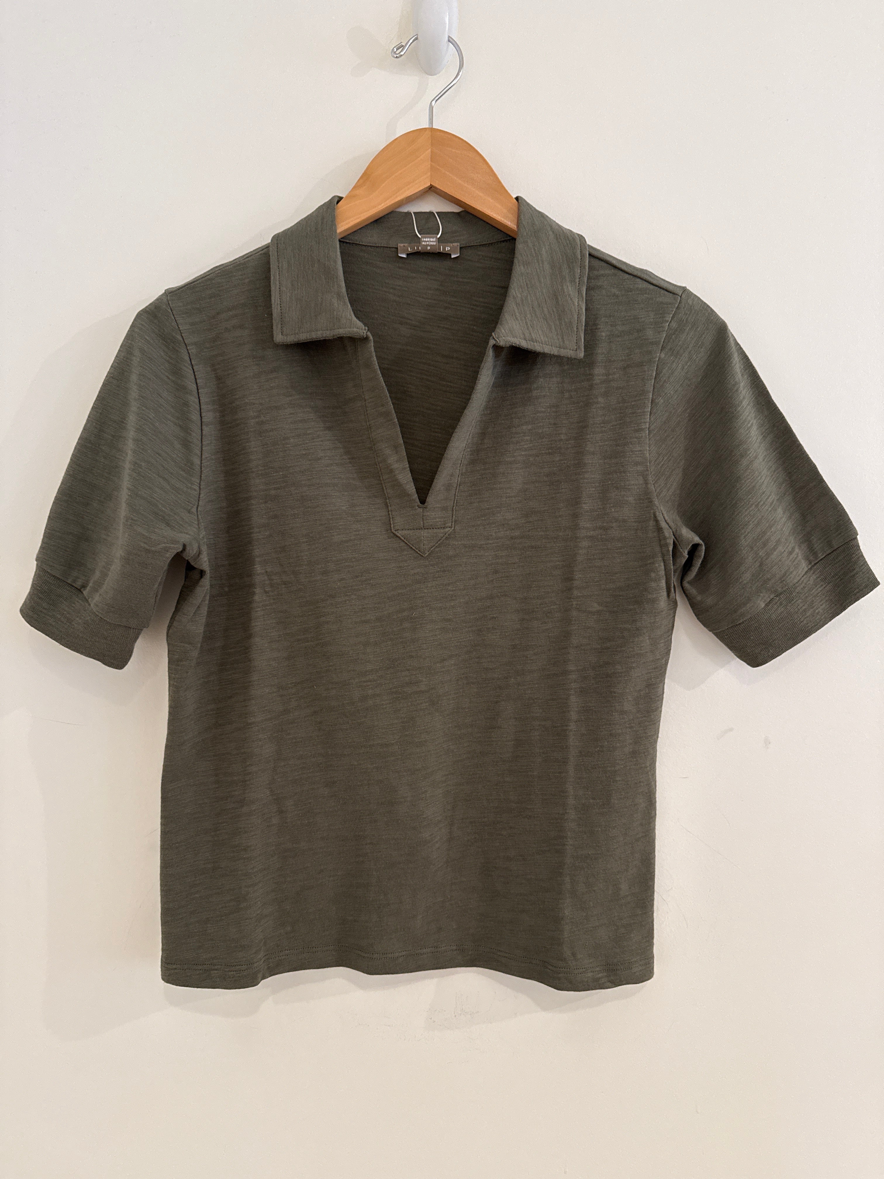 Lilla P Polo Top Olive