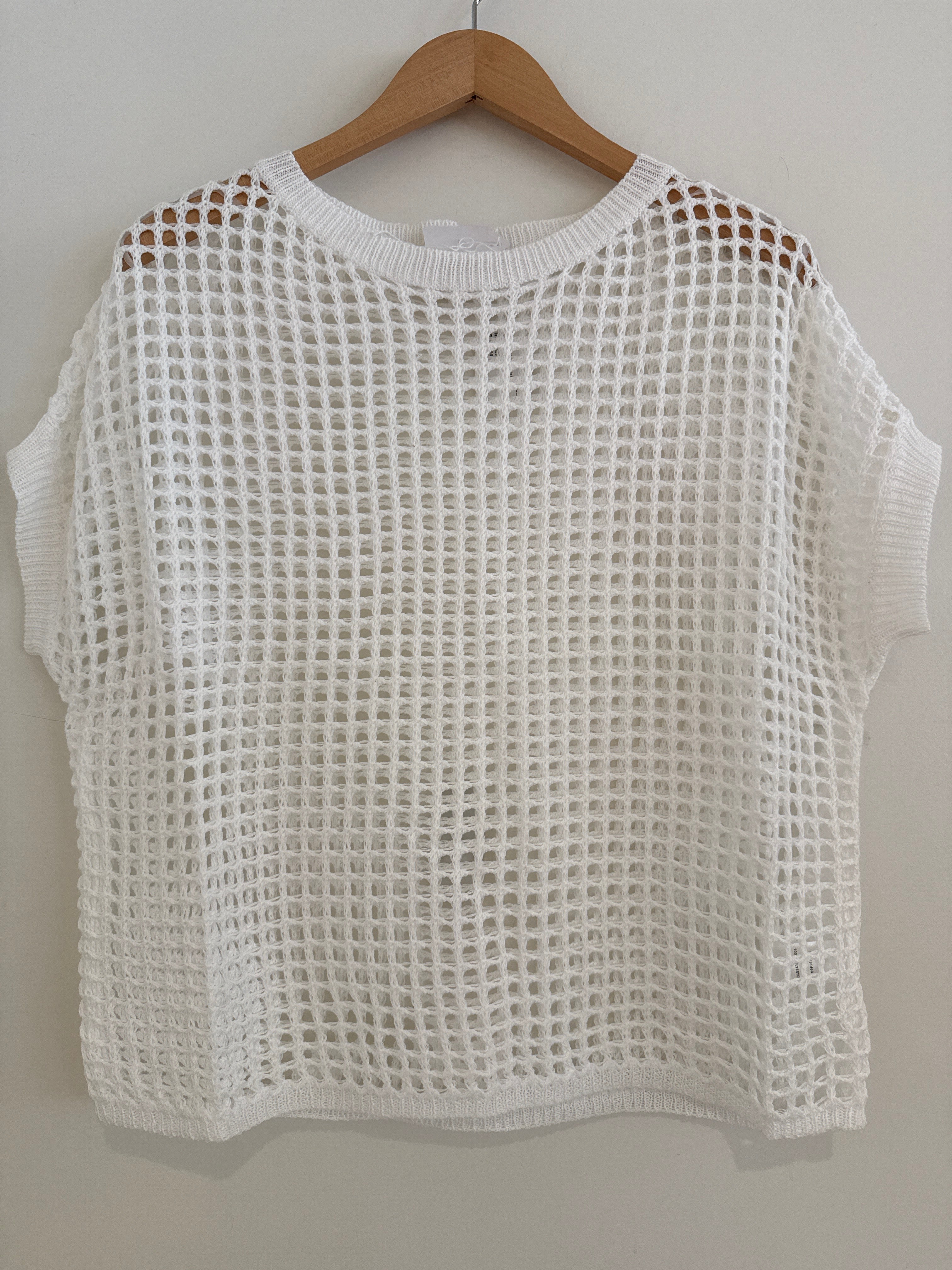 RR Open Weave Sweater White