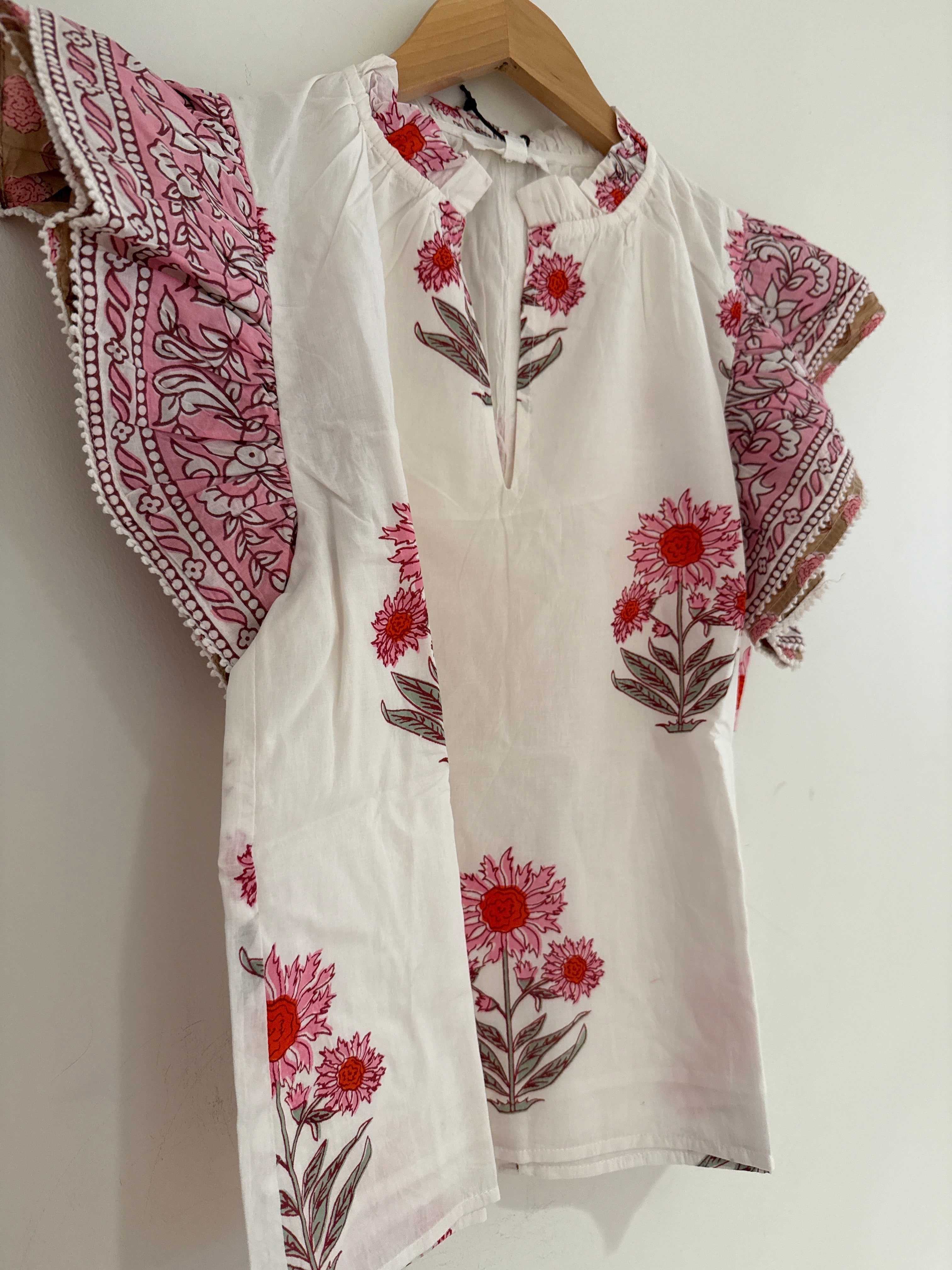THML Print Flutter Sleeve Top