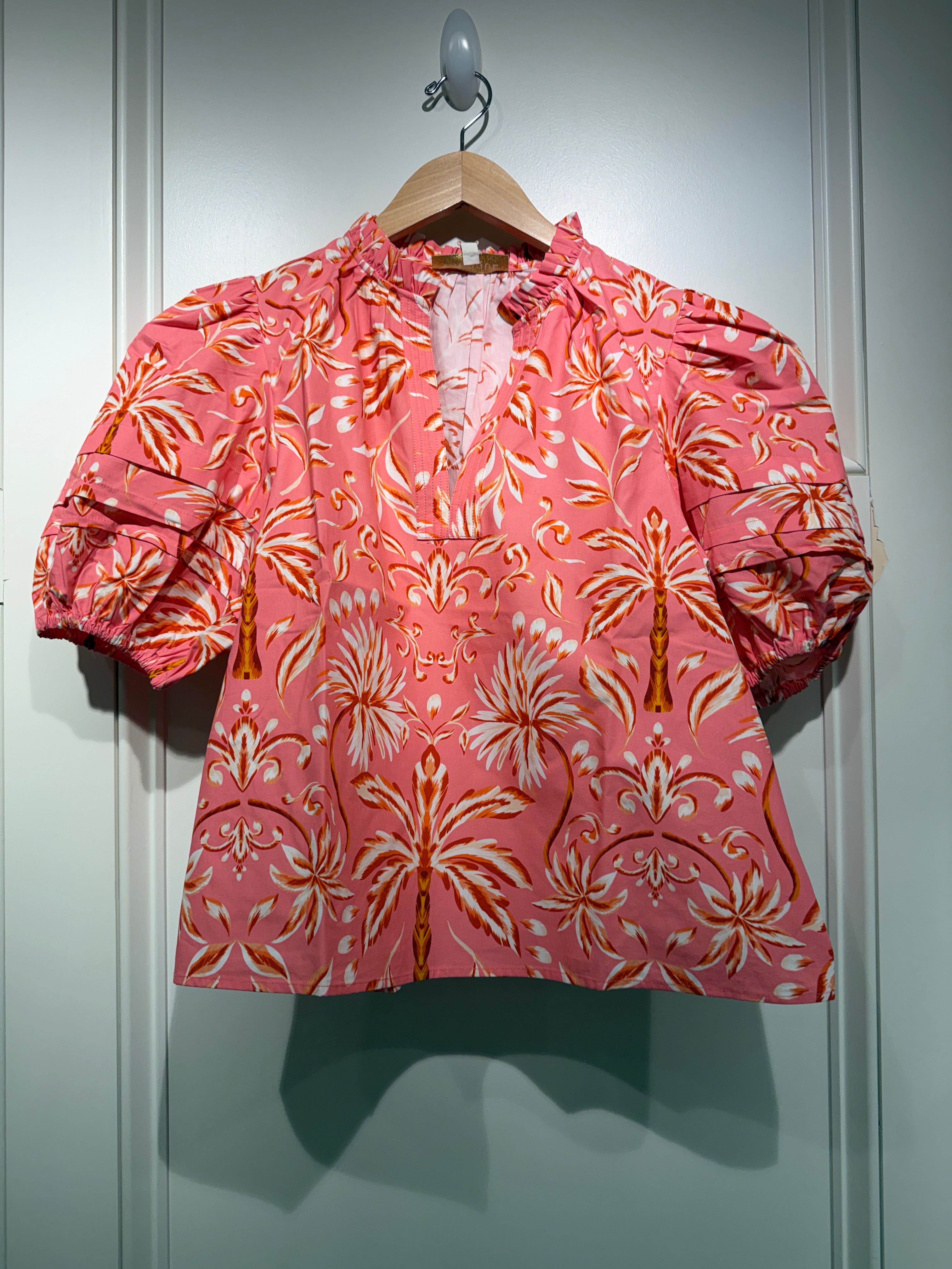 LaRoque Alix Blouse Pink Palm
