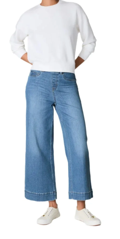 Spanx Pull On Crop Wide Leg Denim