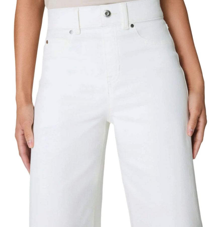 Spanx Pull On Wide Leg White Jean