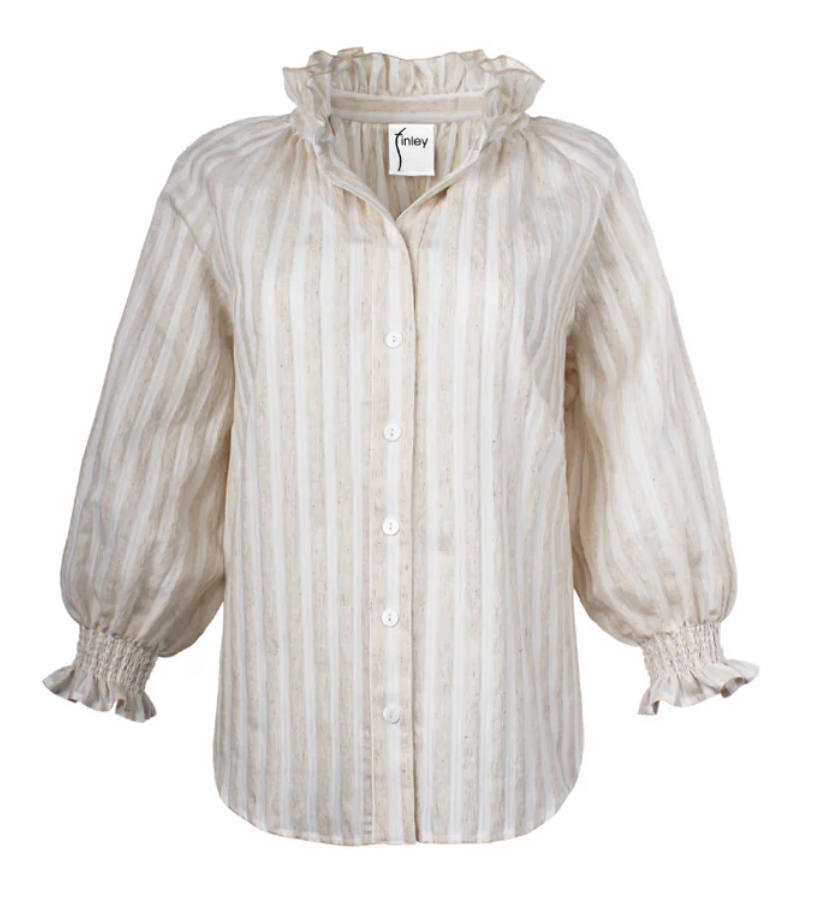 Finley Fiona Top Natural Stripe