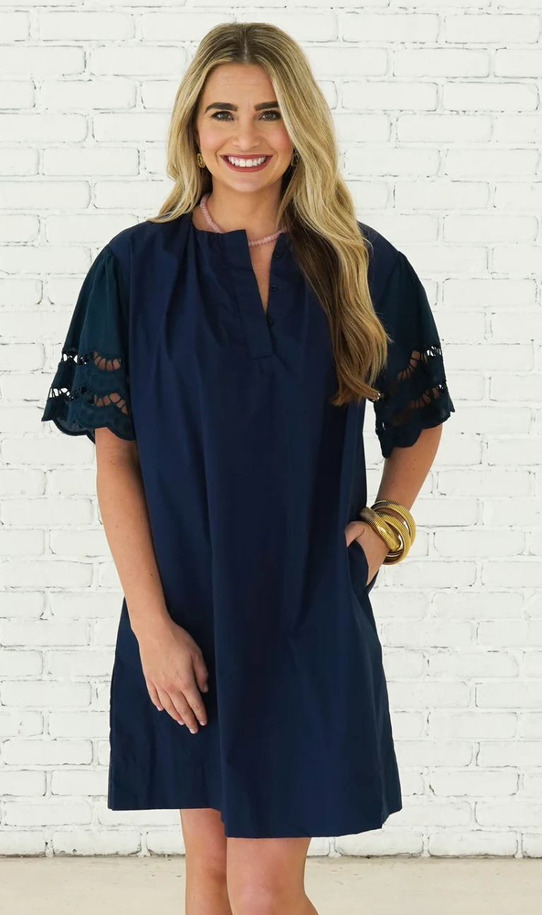 Caryn Lawn Betty Dress Navy