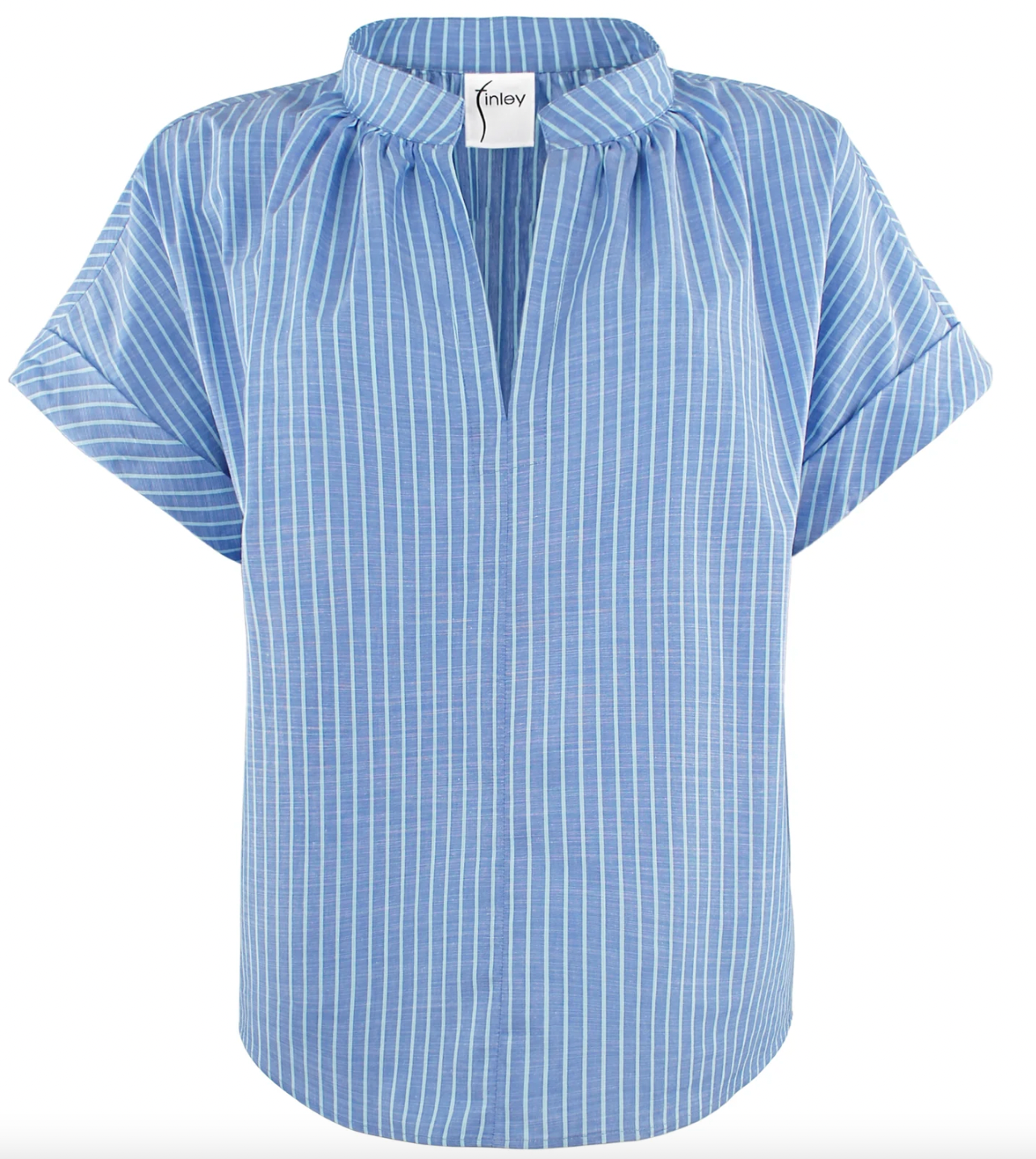 Finley Jay Top Chambray Stripe