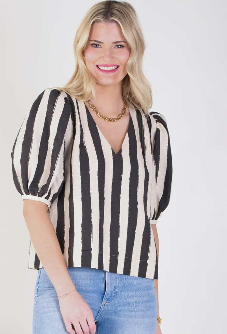 Emily McCarthy Penny Top-Stripe Noir