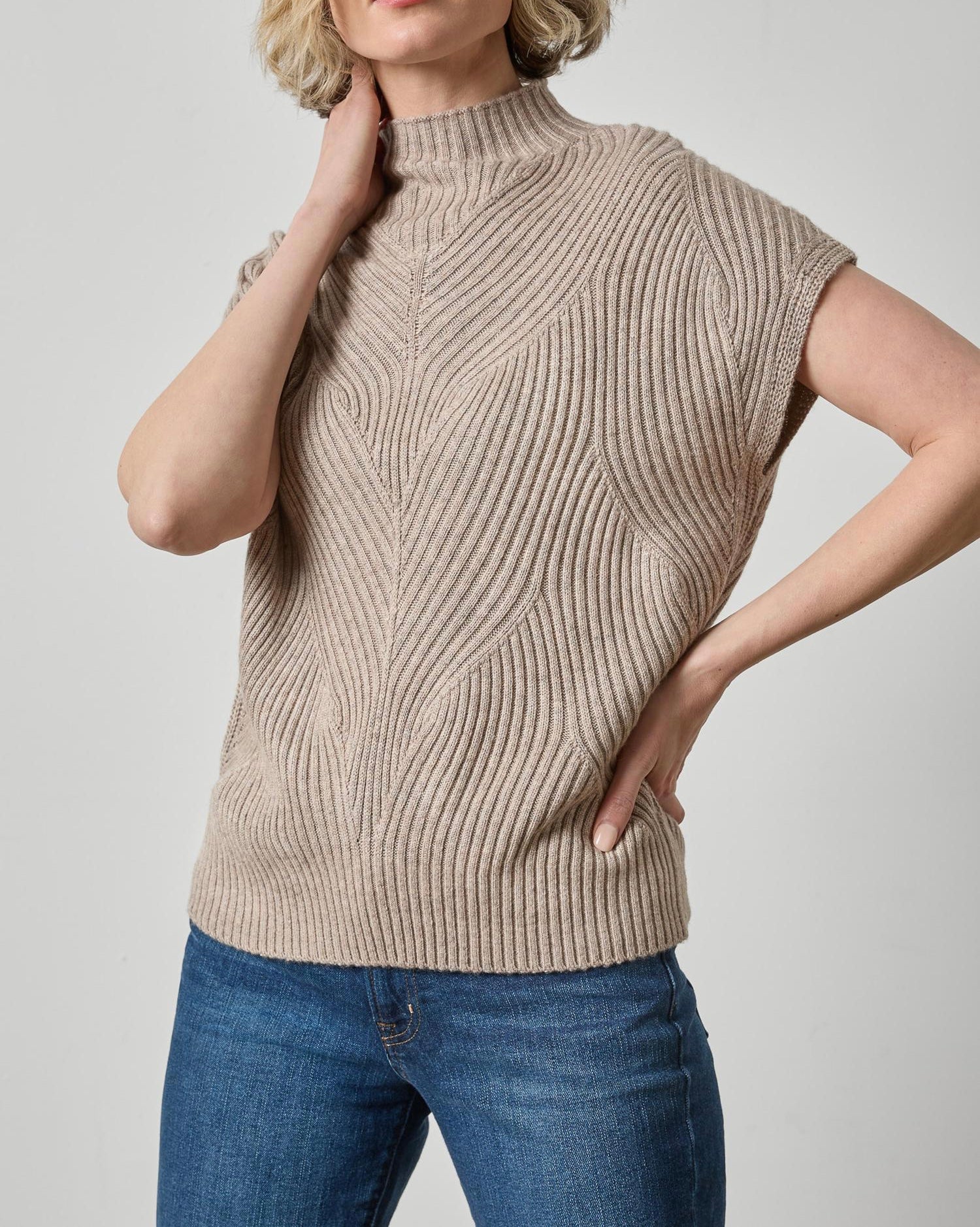 Lilla P Cable Wedge Sweater