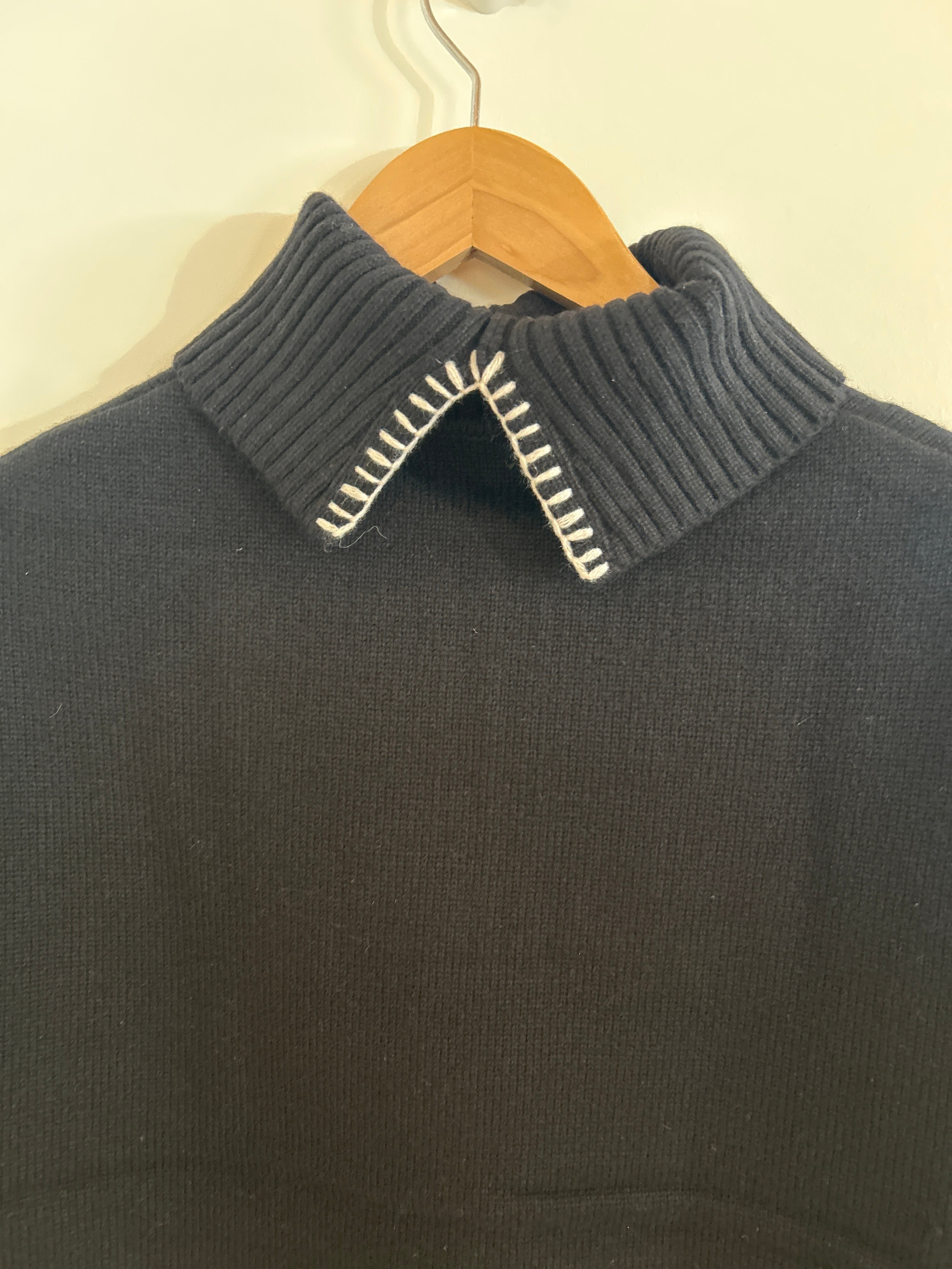 Lilla P Turtleneck Wedge Sweater Black