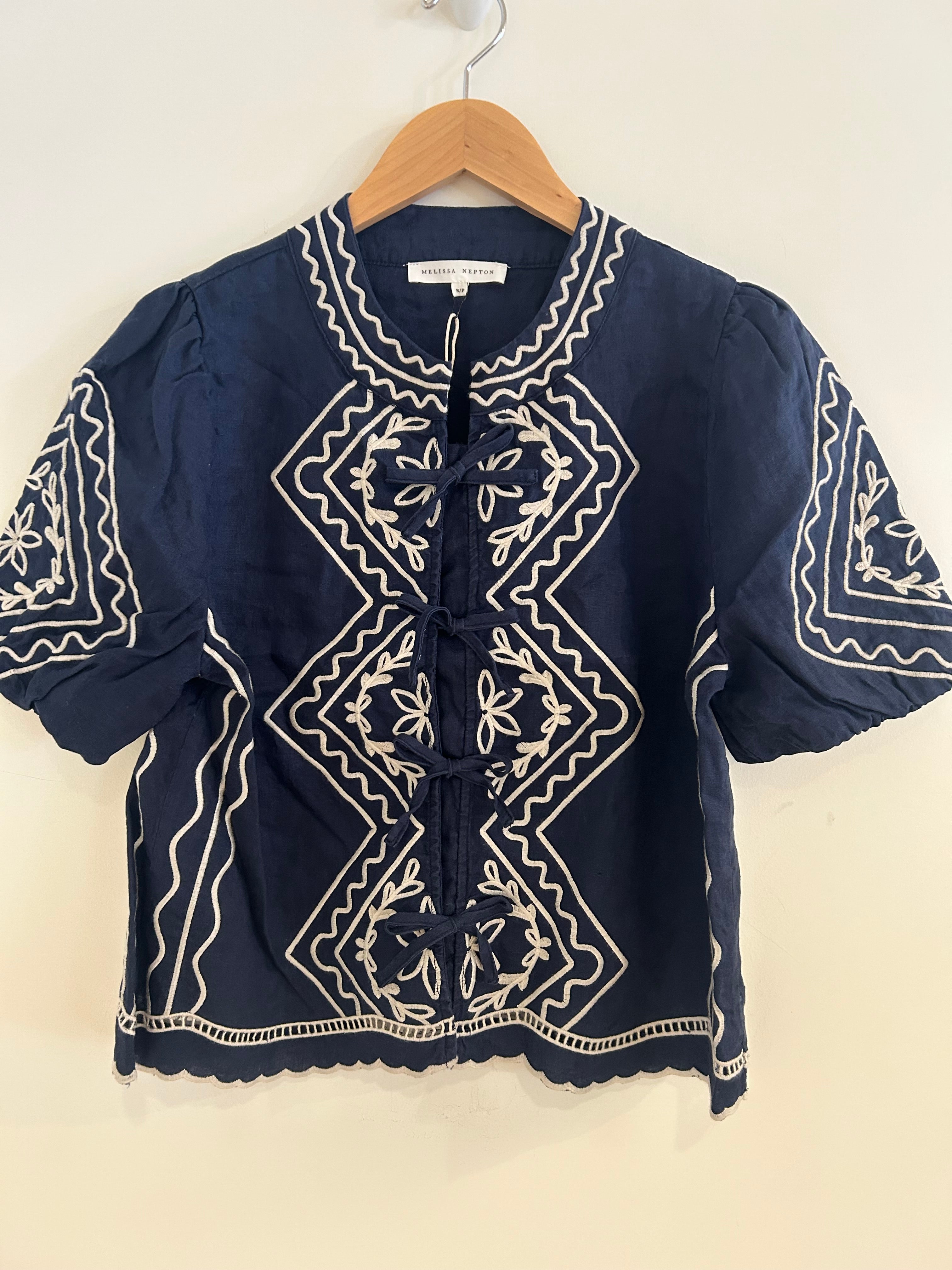 Melissa Nepton Nina Blouse Navy