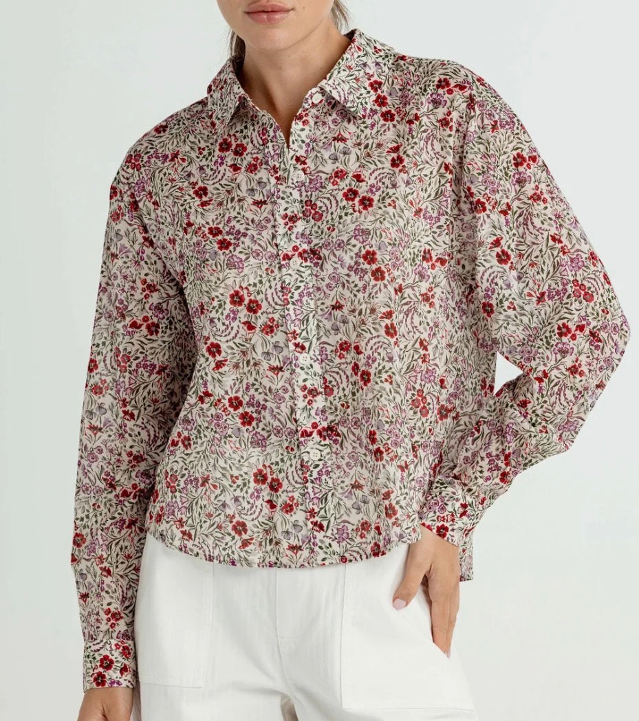 Sundays Oliver Shirt Damson Garden