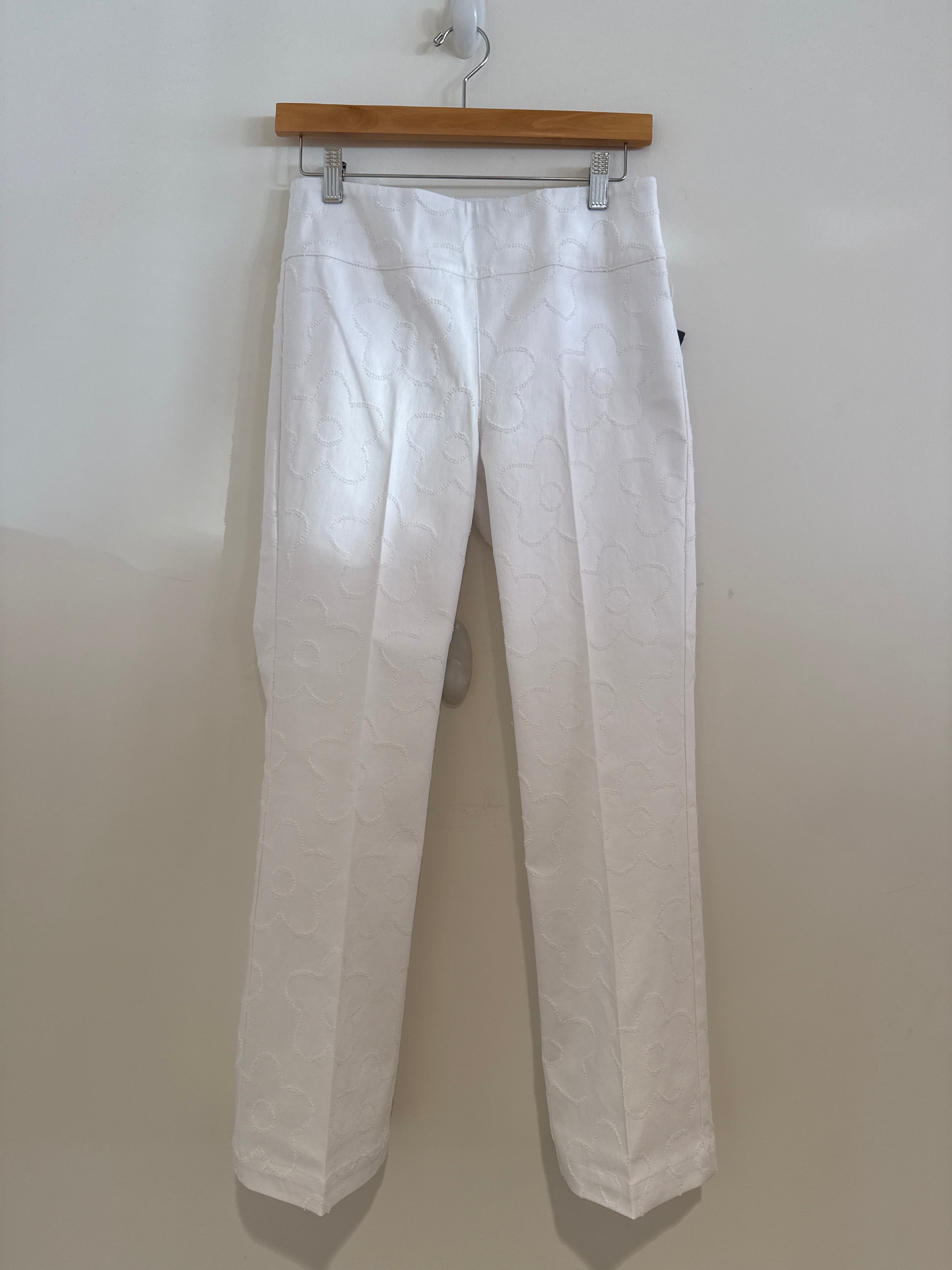 Elliott Lauren White Embroidered Denim Pant