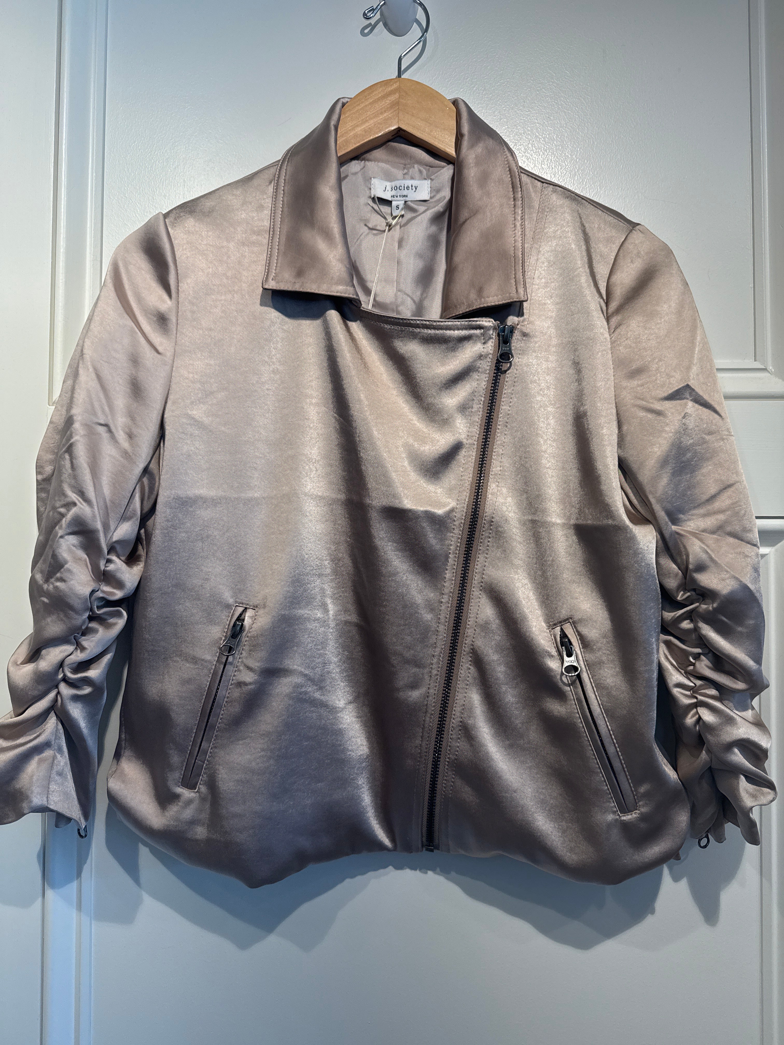 J Society Satin Moto Jacket