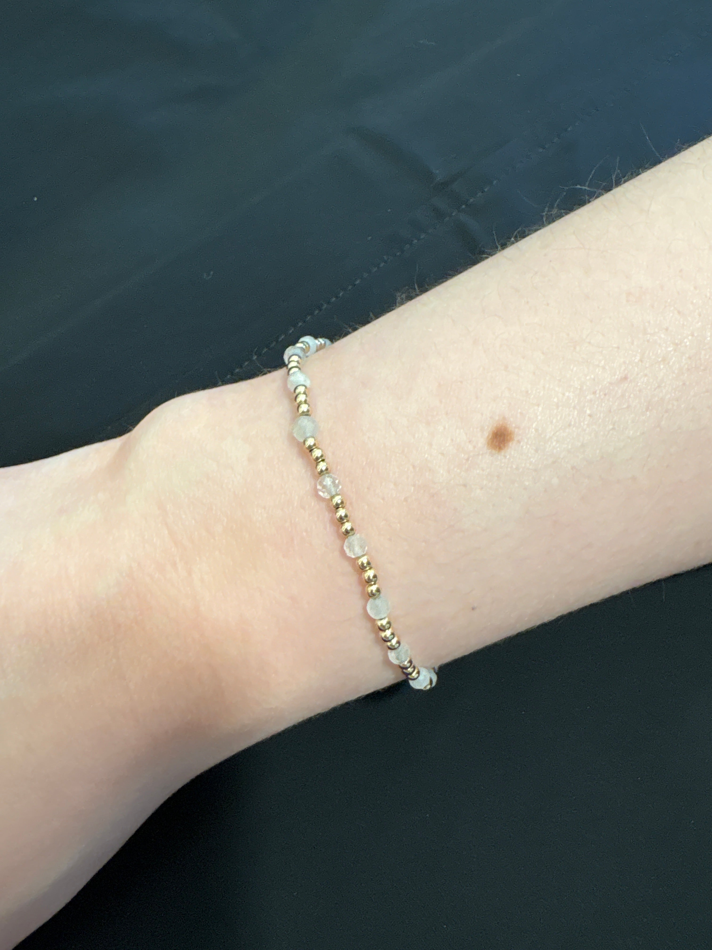 E Newton Gold Sincerity 3mm Moonstone