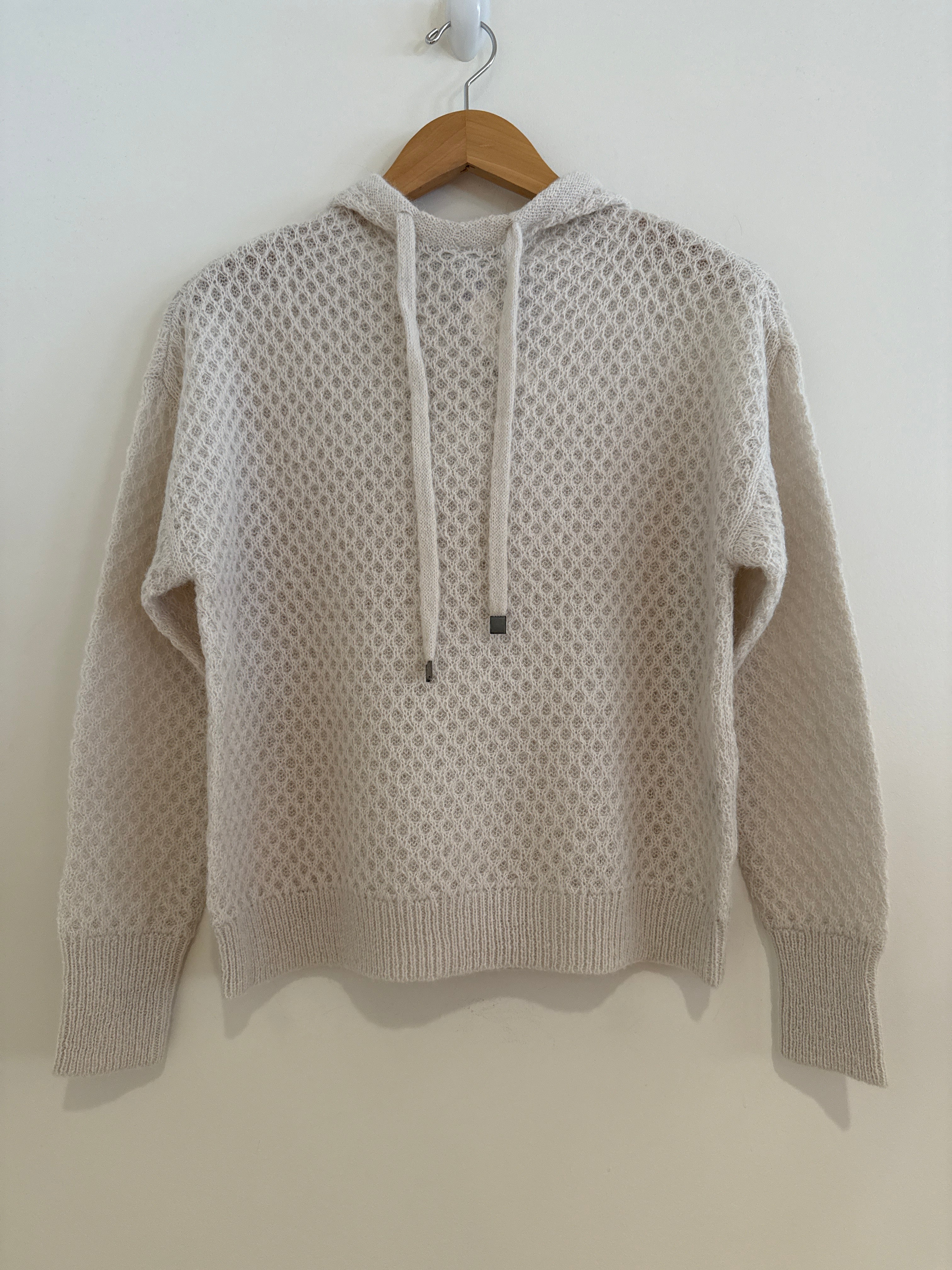 Elliott Lauren Textured Hoodie Sweater Pearl