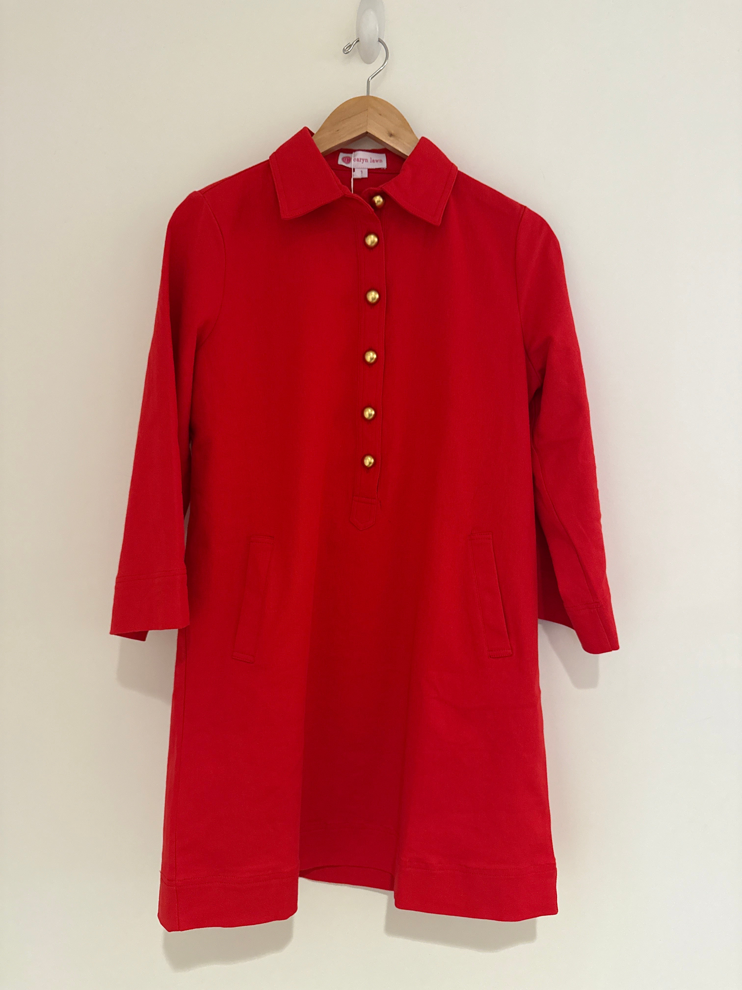 Caryn Lawn Chloe Dress Cranberry