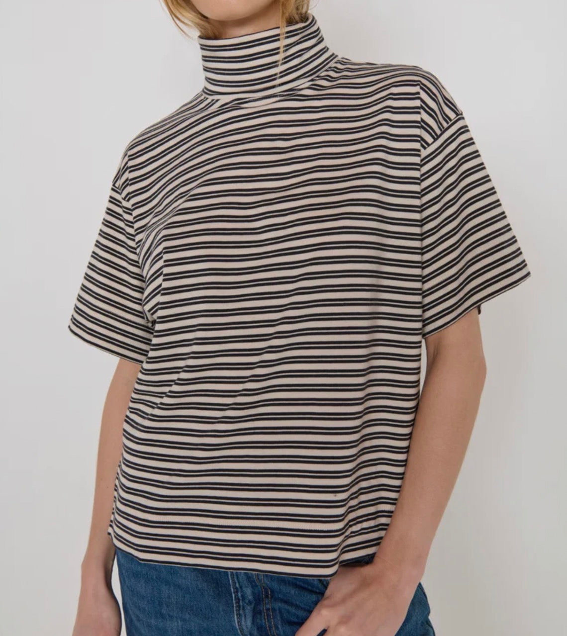 Nation Fable Striped Turtleneck Tee