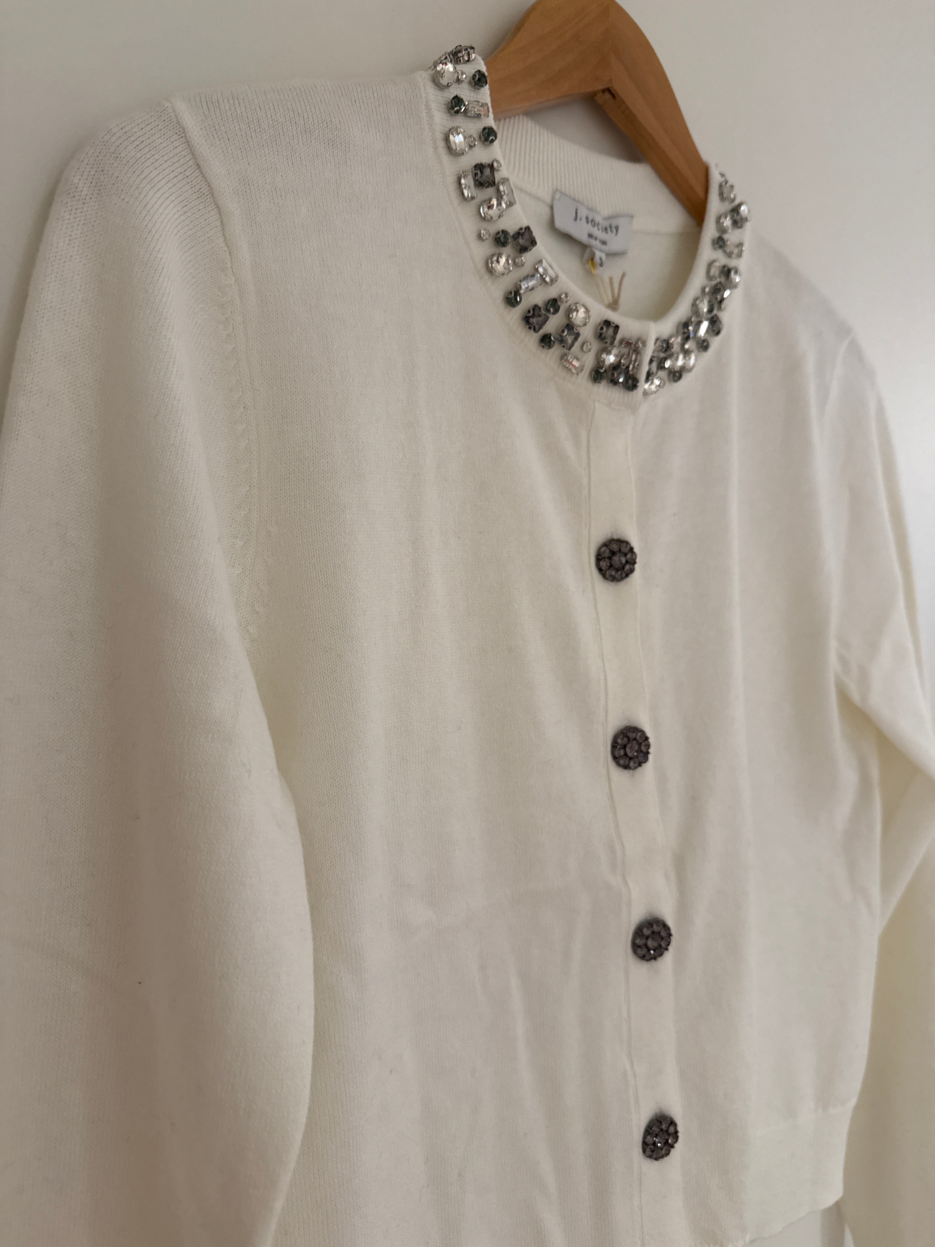 J Society Jewel Neck Cardigan