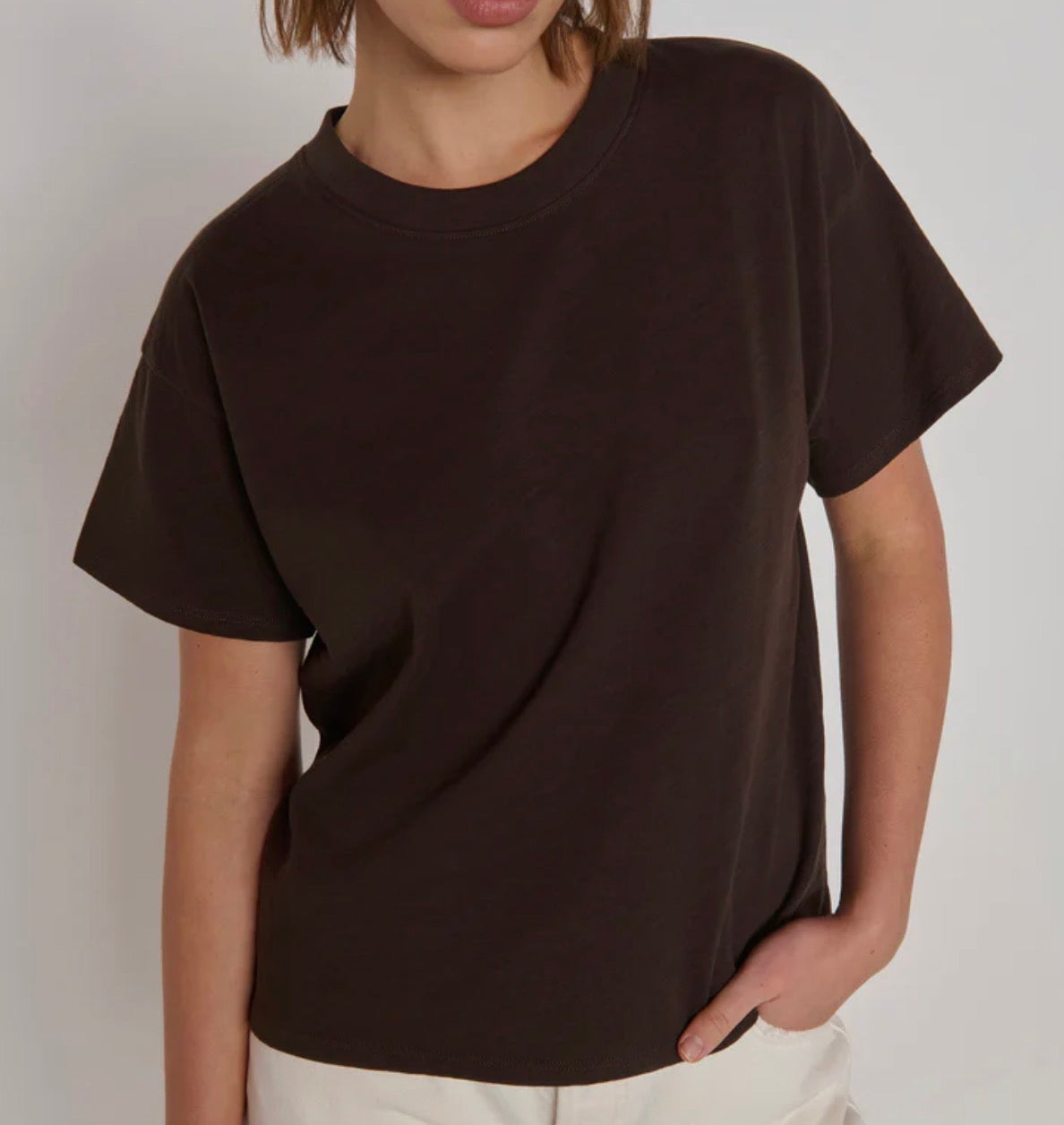 Nation Jessa Boxy Tee Cocoa