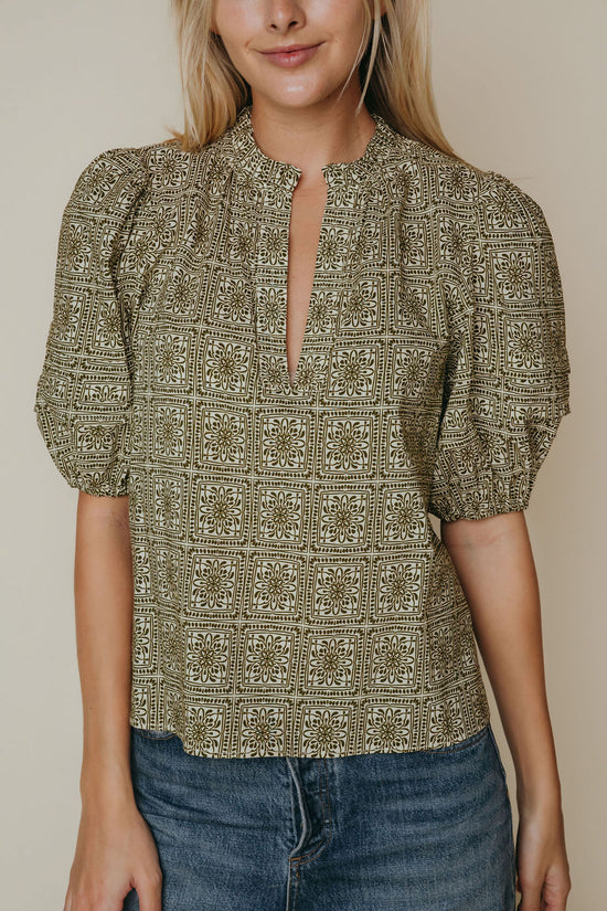 LaRoque Alix Blouse Olive Tile