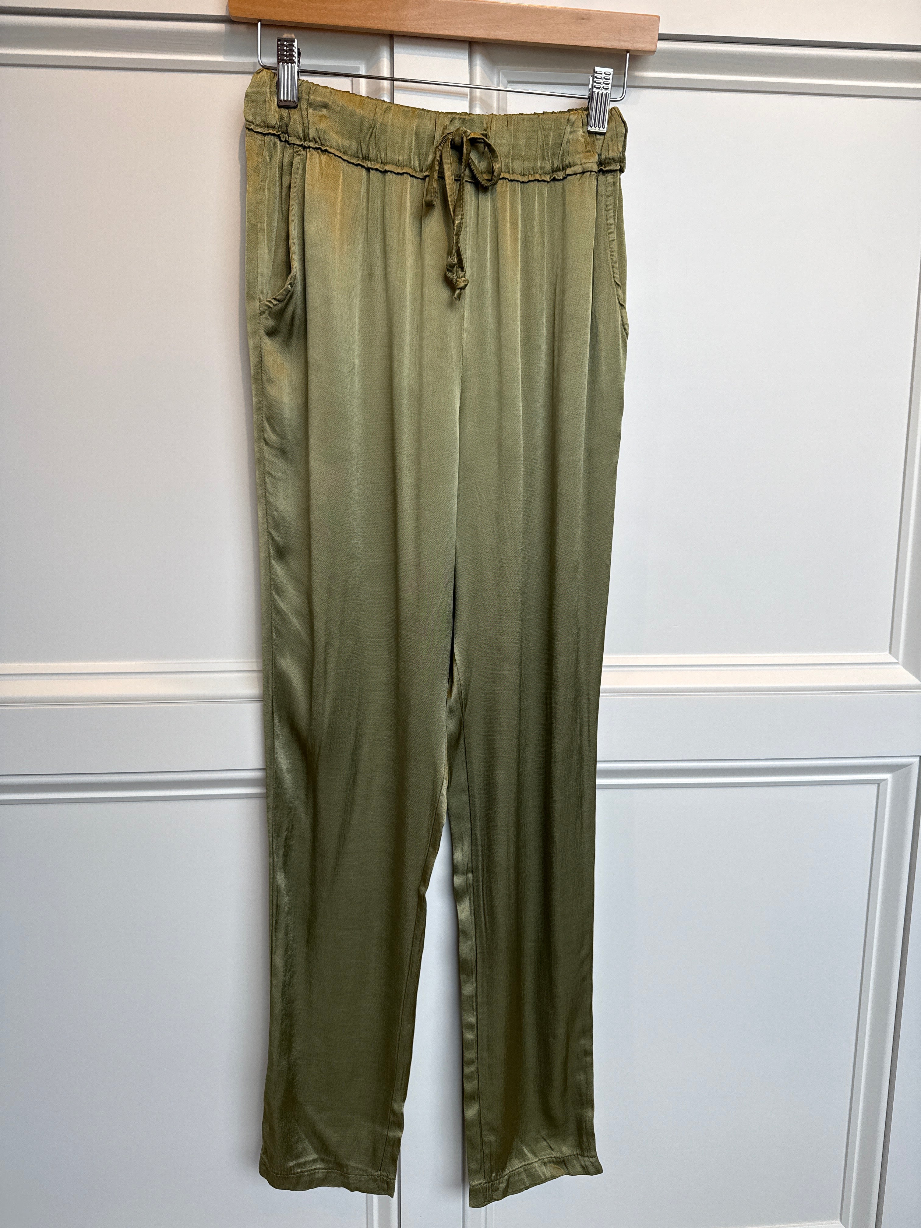 Milio Milano Green Silky Pants