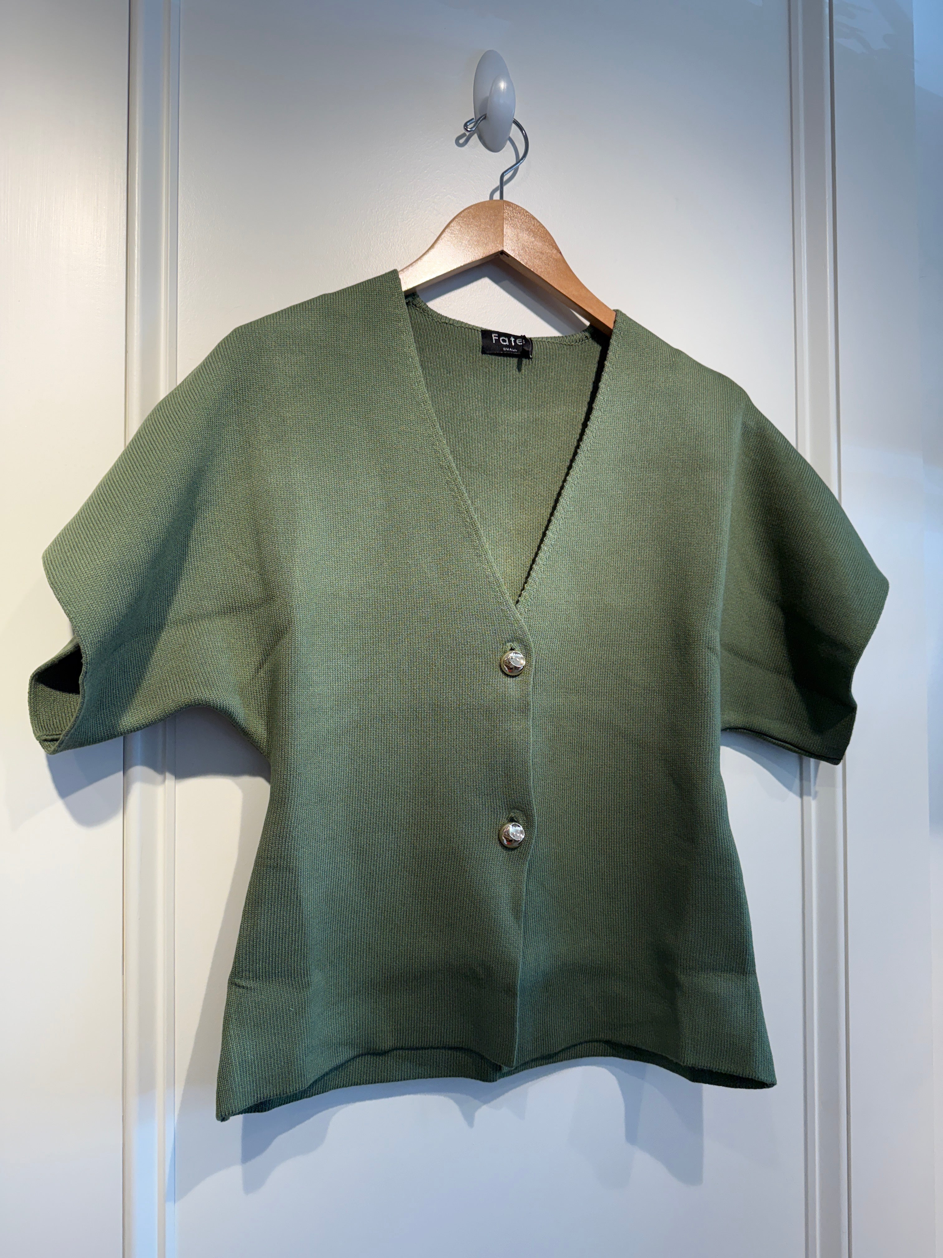 Fame Olive Short Sleeve Sweater