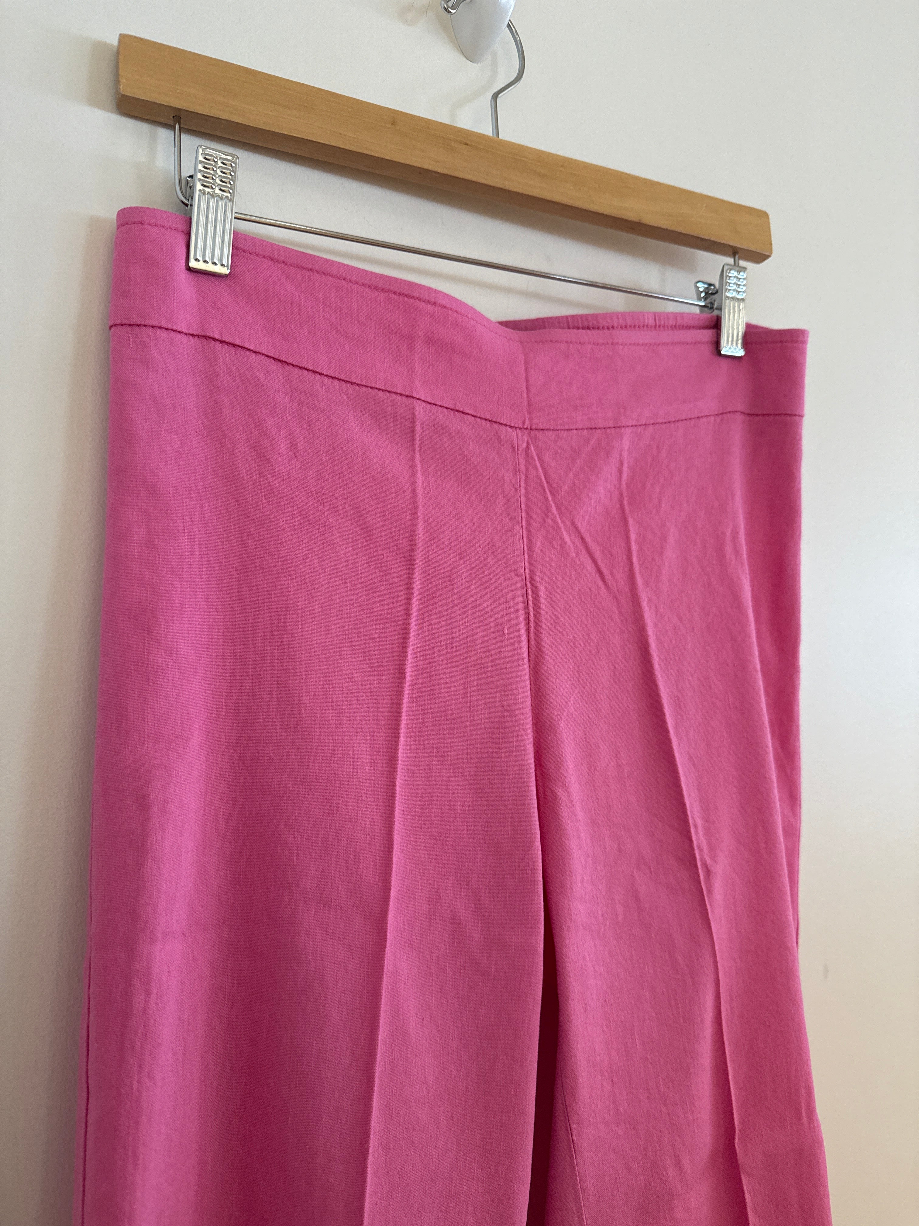Avenue Montaigne Alex Stretch Linen Pants Rose