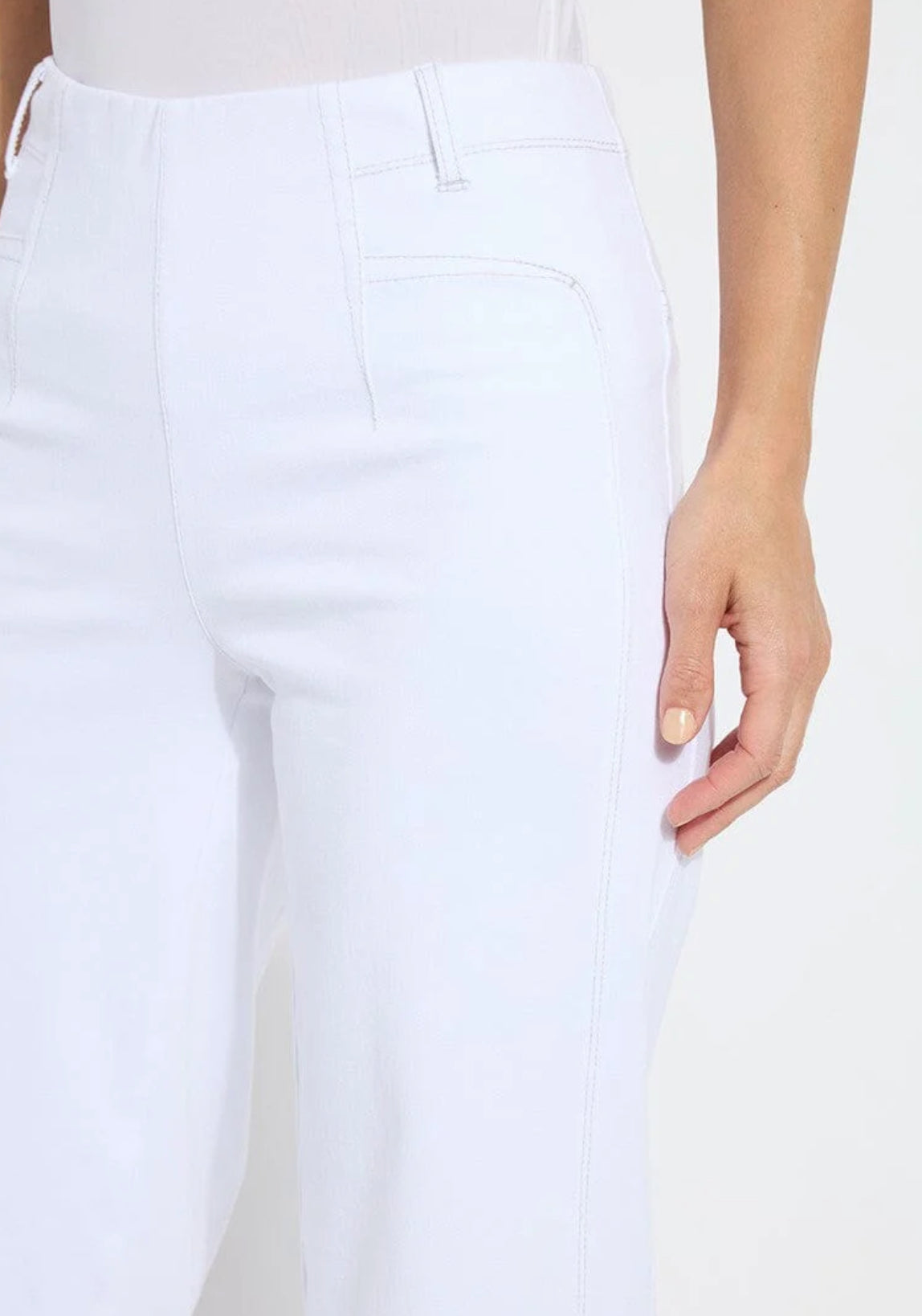 Lysse Layton Wide Leg Cropped Pant White