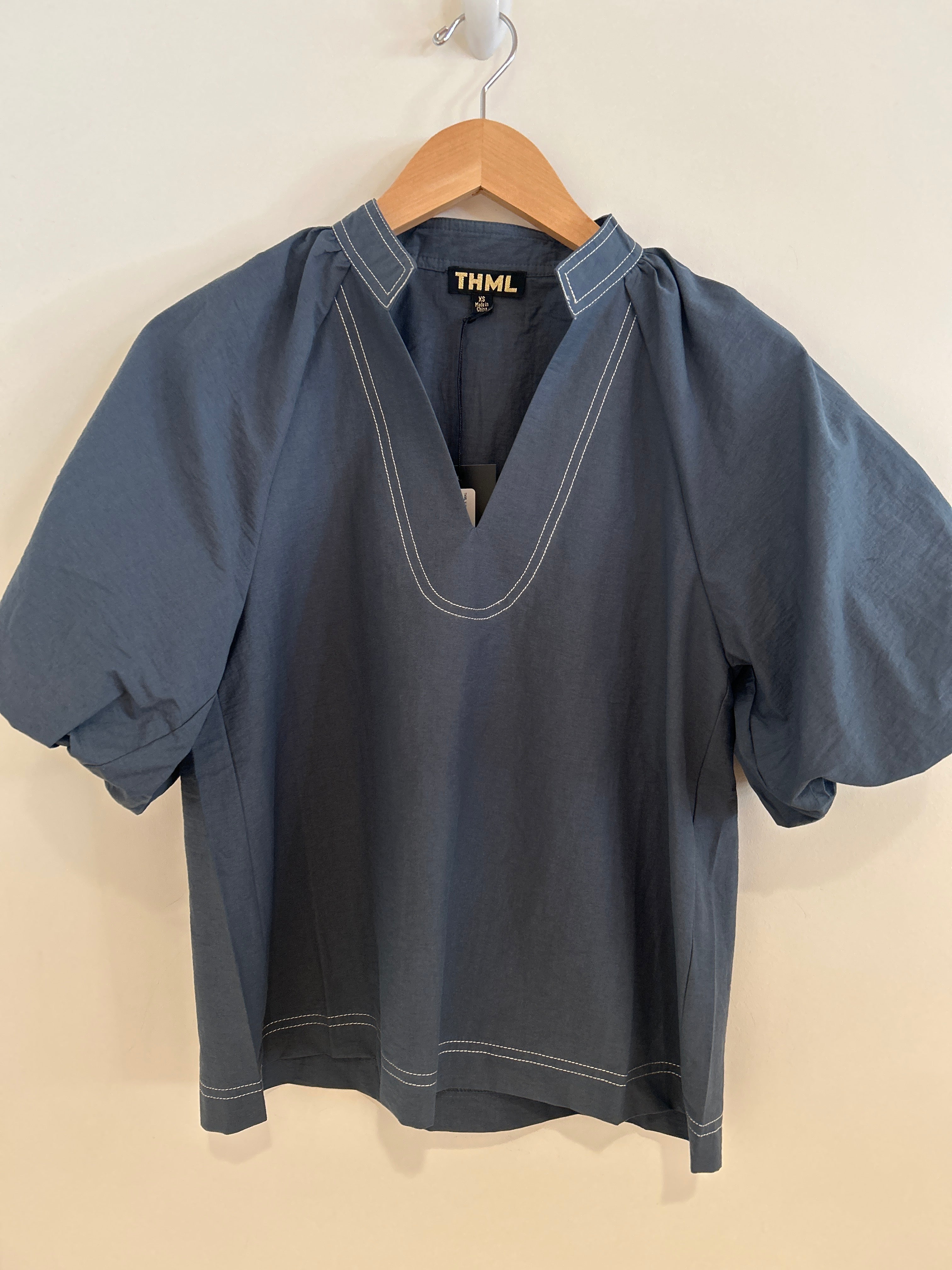 THML V Neck Top Slate
